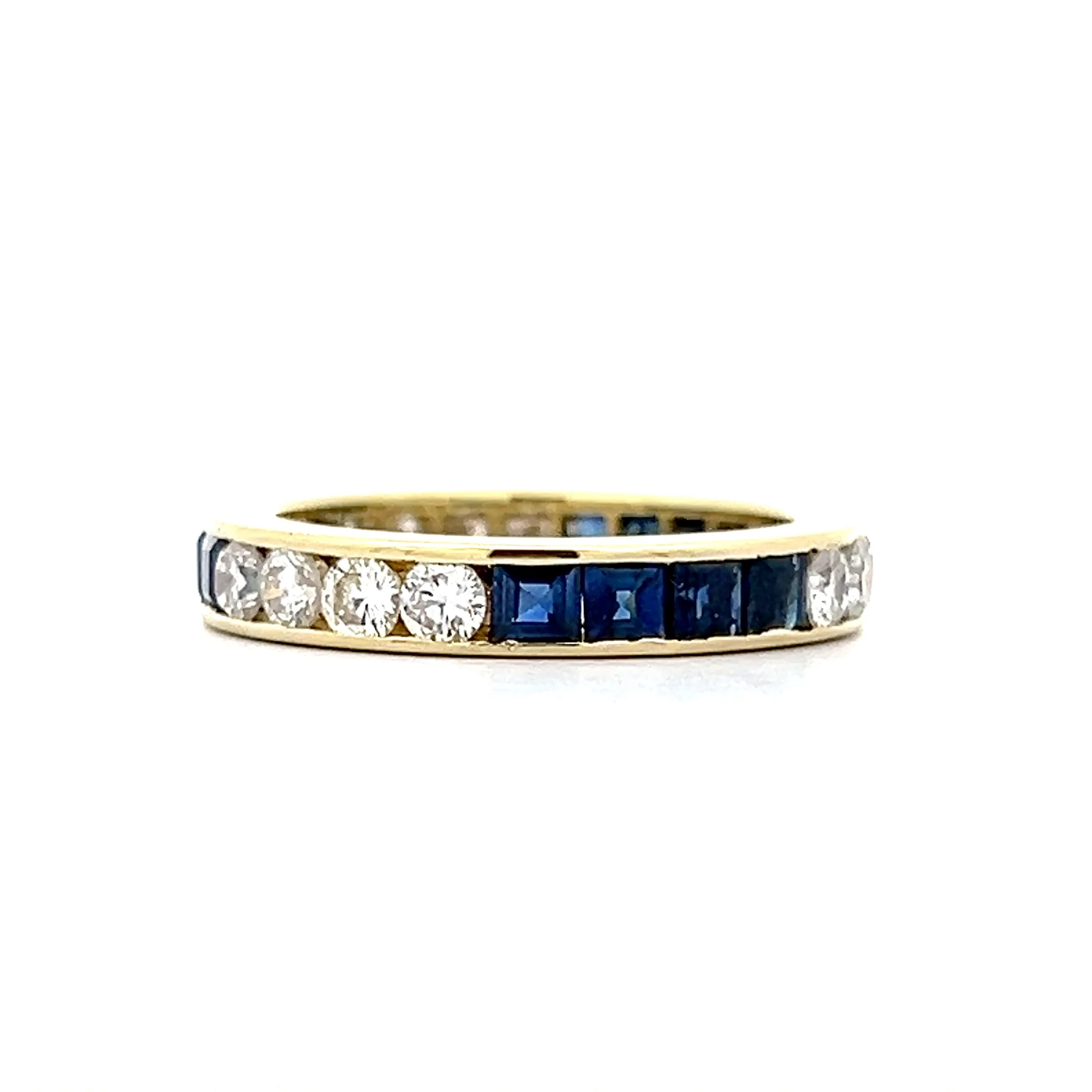 2.40 Diamond & Sapphire Eternity Band in 18k Yellow Gold - Image 4
