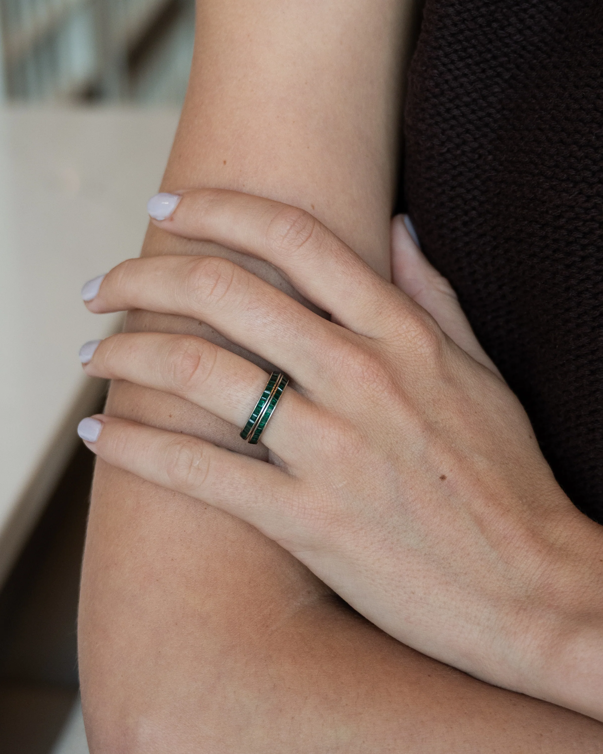 2.40 Emerald Eternity Band Platinum - Image 9