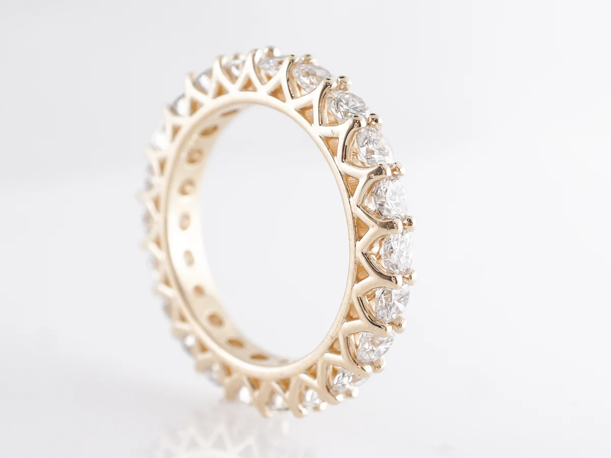 2.42 Carat Diamond Eternity Band in 14k Yellow Gold - Image 3