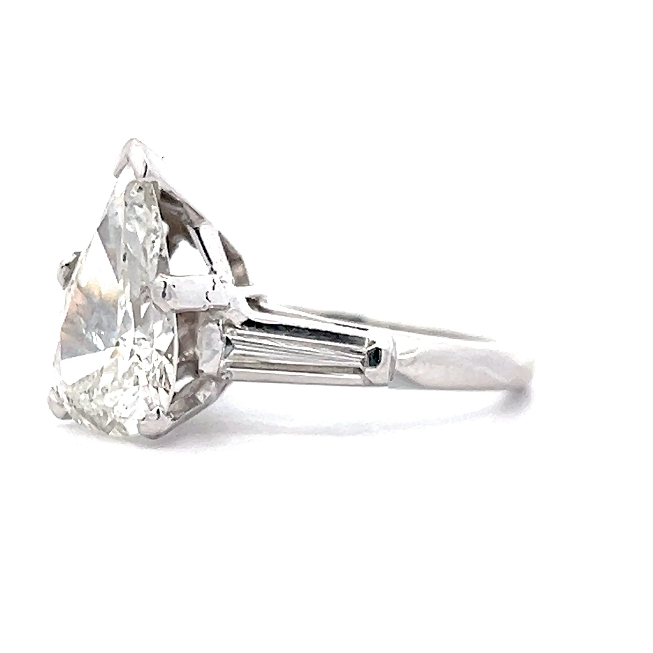 2.46 Pear Cut Diamond Engagement Ring in Platinum - Image 2