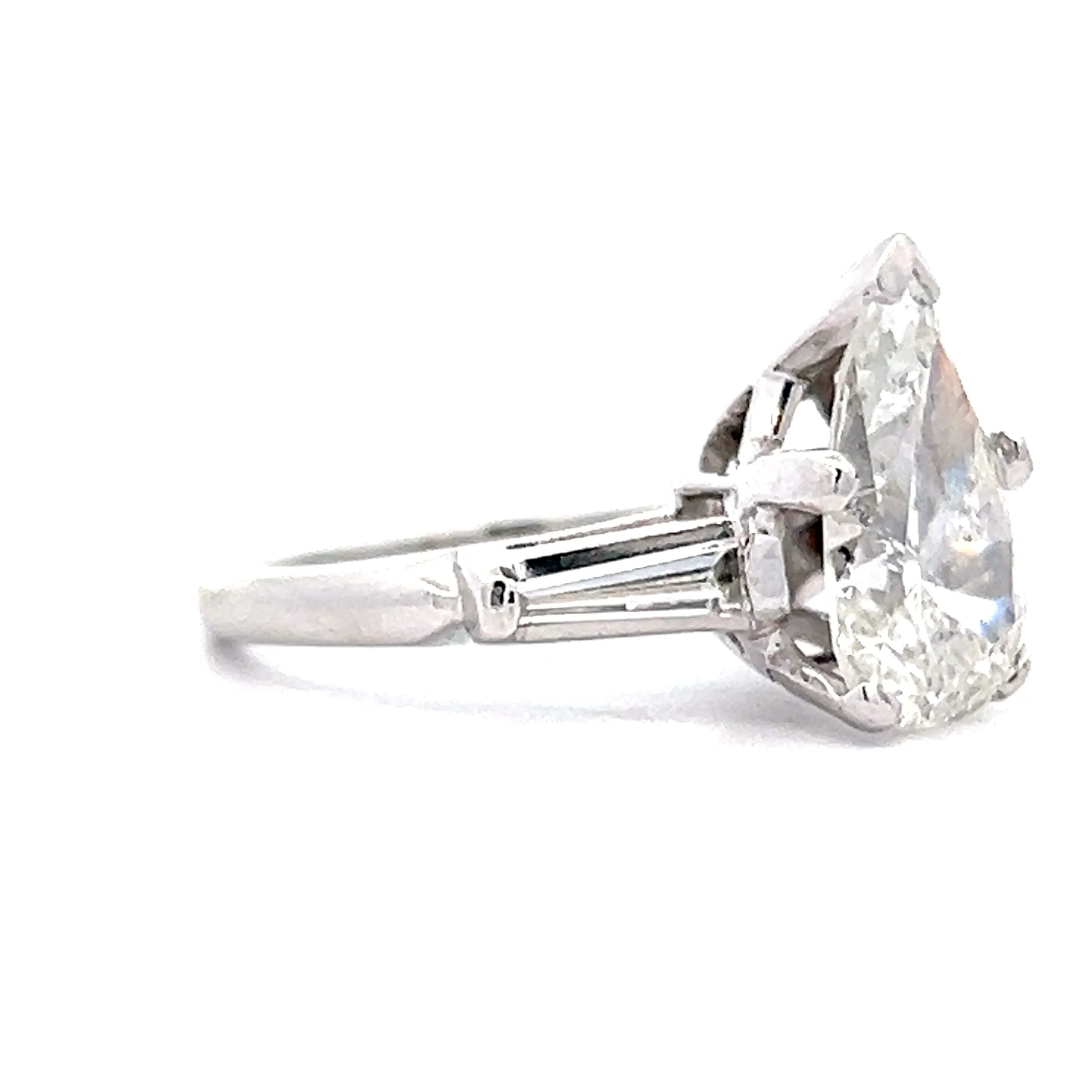 2.46 Pear Cut Diamond Engagement Ring in Platinum - Image 3