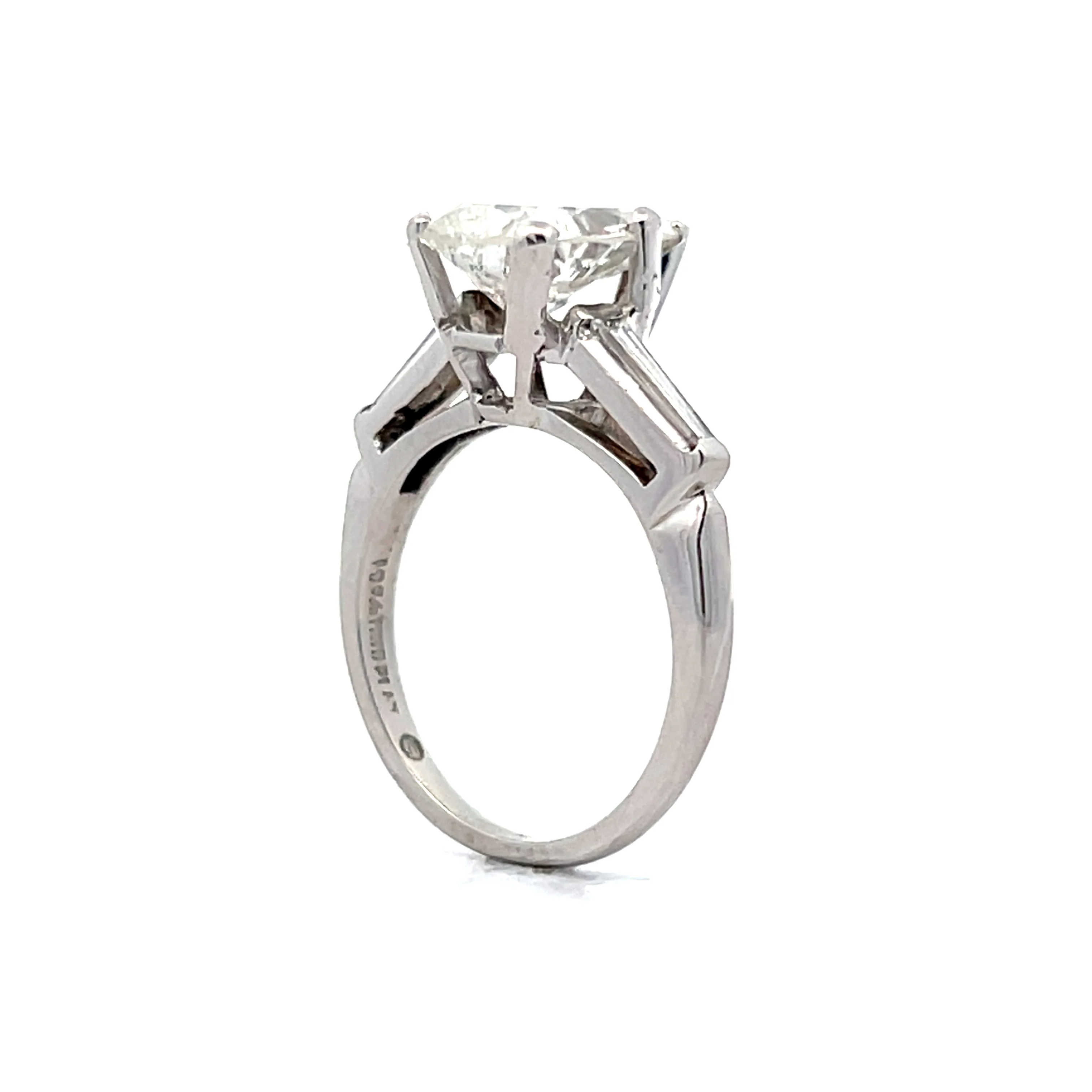 2.46 Pear Cut Diamond Engagement Ring in Platinum - Image 5