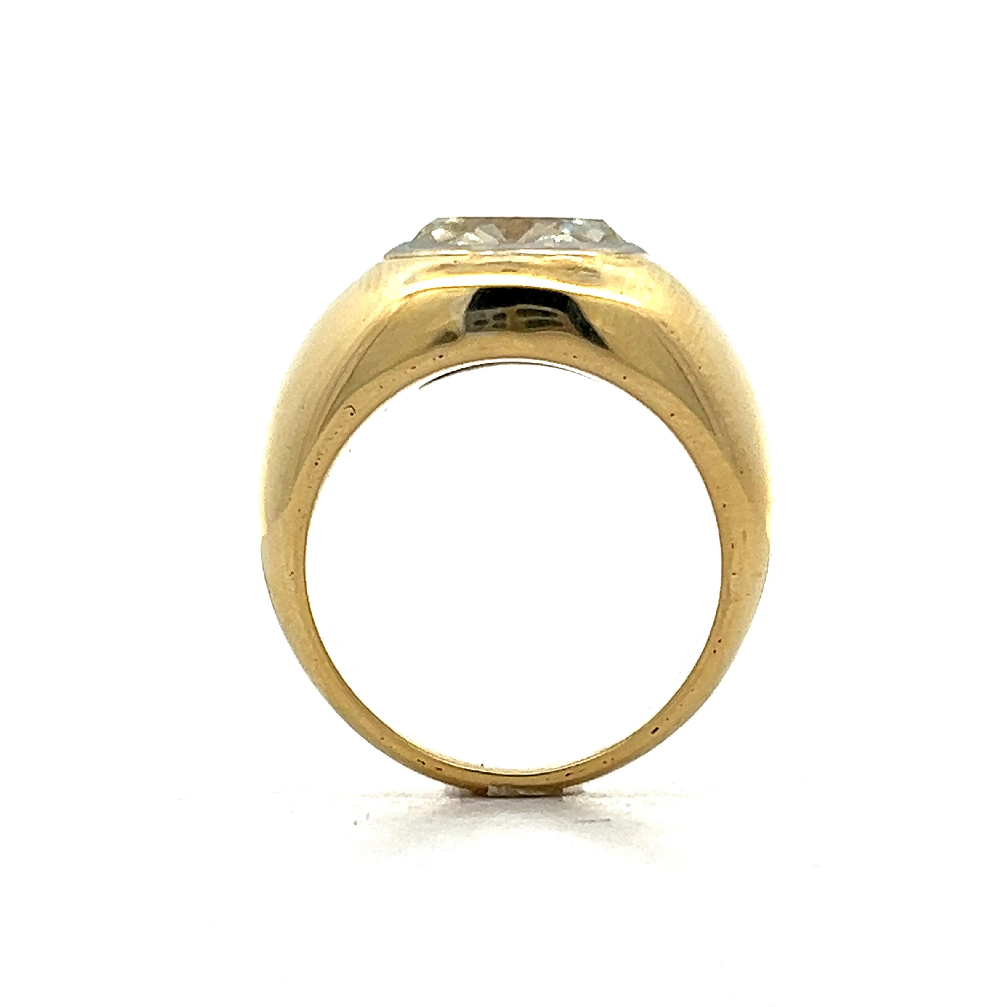 2.67 Oval Cut Diamond Cocktail Ring in 14k Yellow & White Gold - Image 4