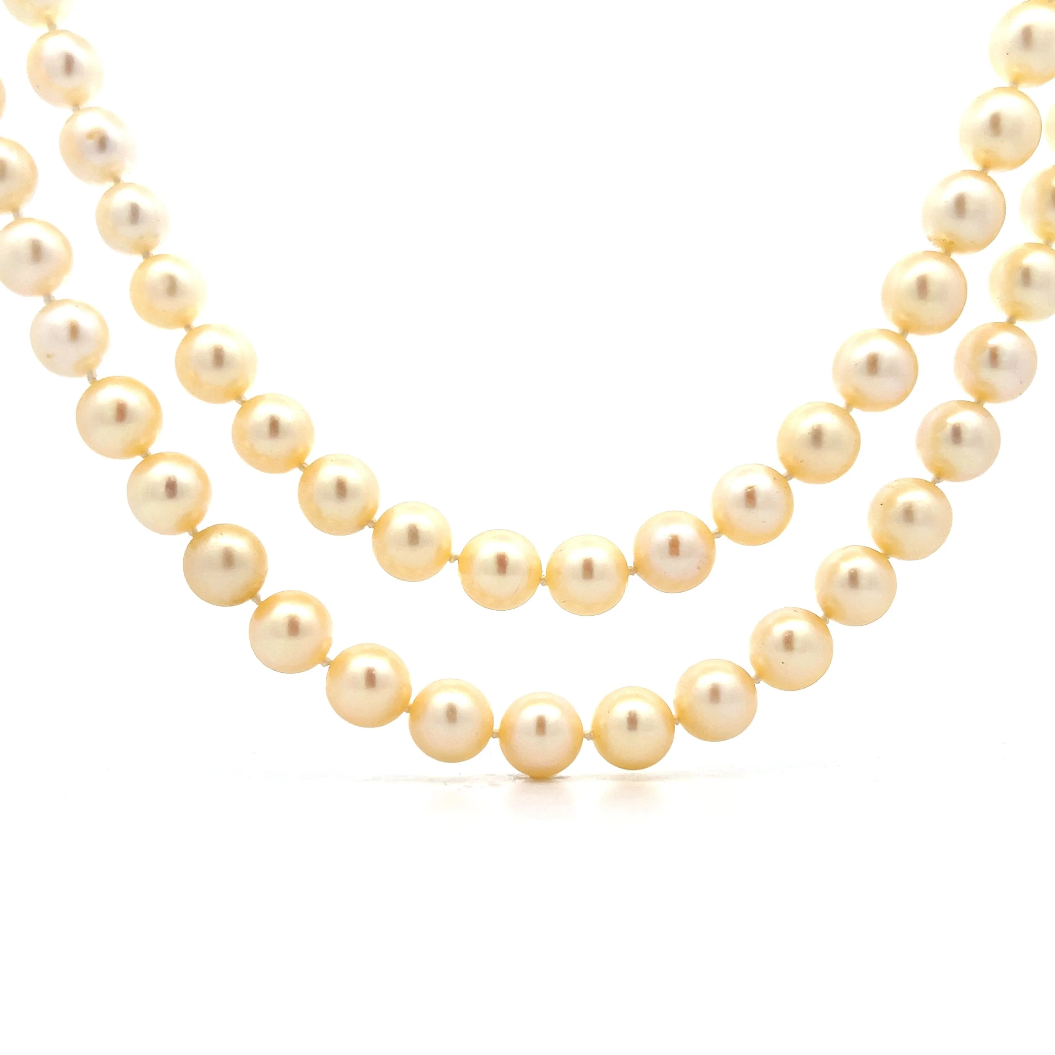 2.68 Vintage Diamond & Pearl Necklace in 14k - Image 2