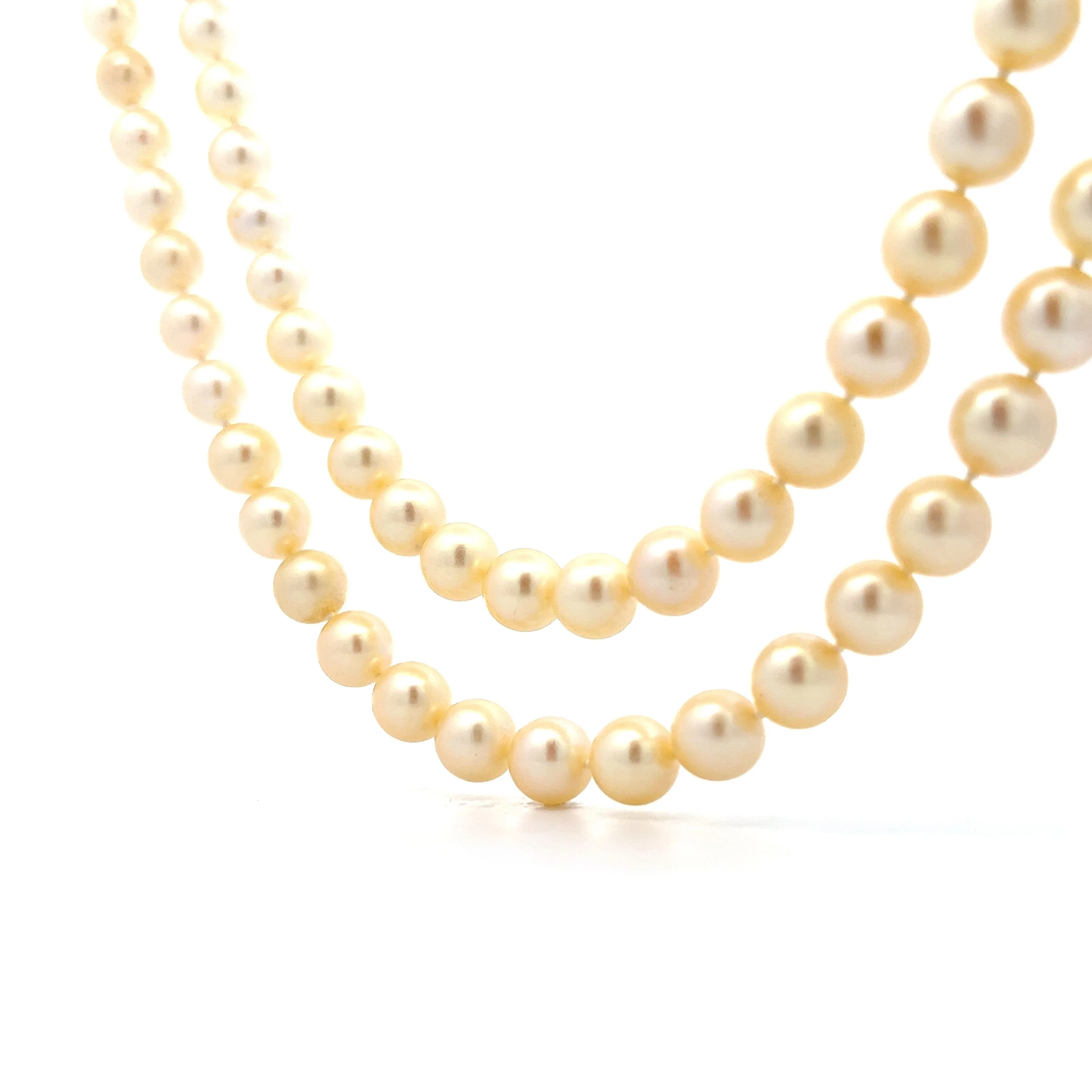 2.68 Vintage Diamond & Pearl Necklace in 14k - Image 3