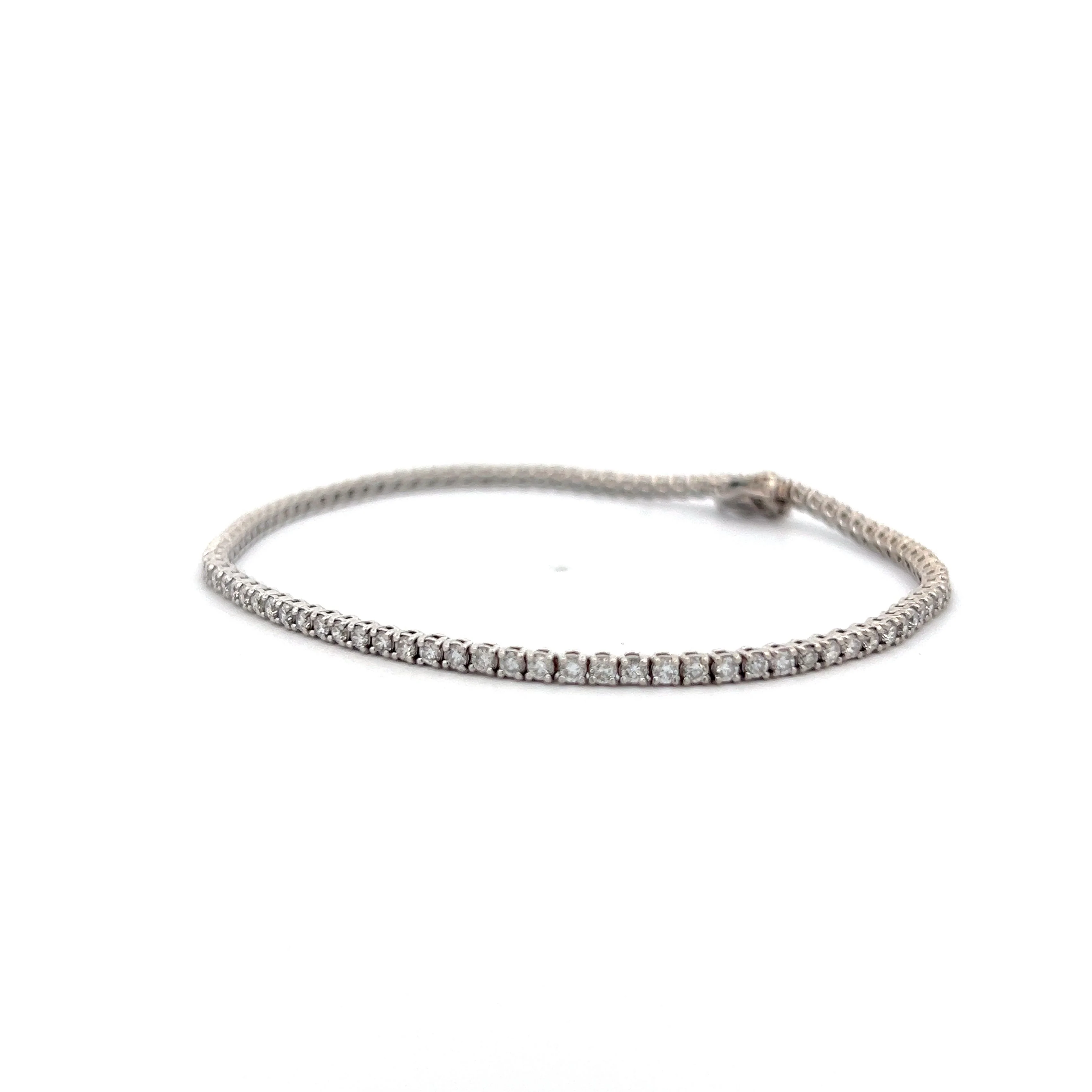 2.70 Carat Diamond Tennis Bracelet in 14k White Gold - Image 2