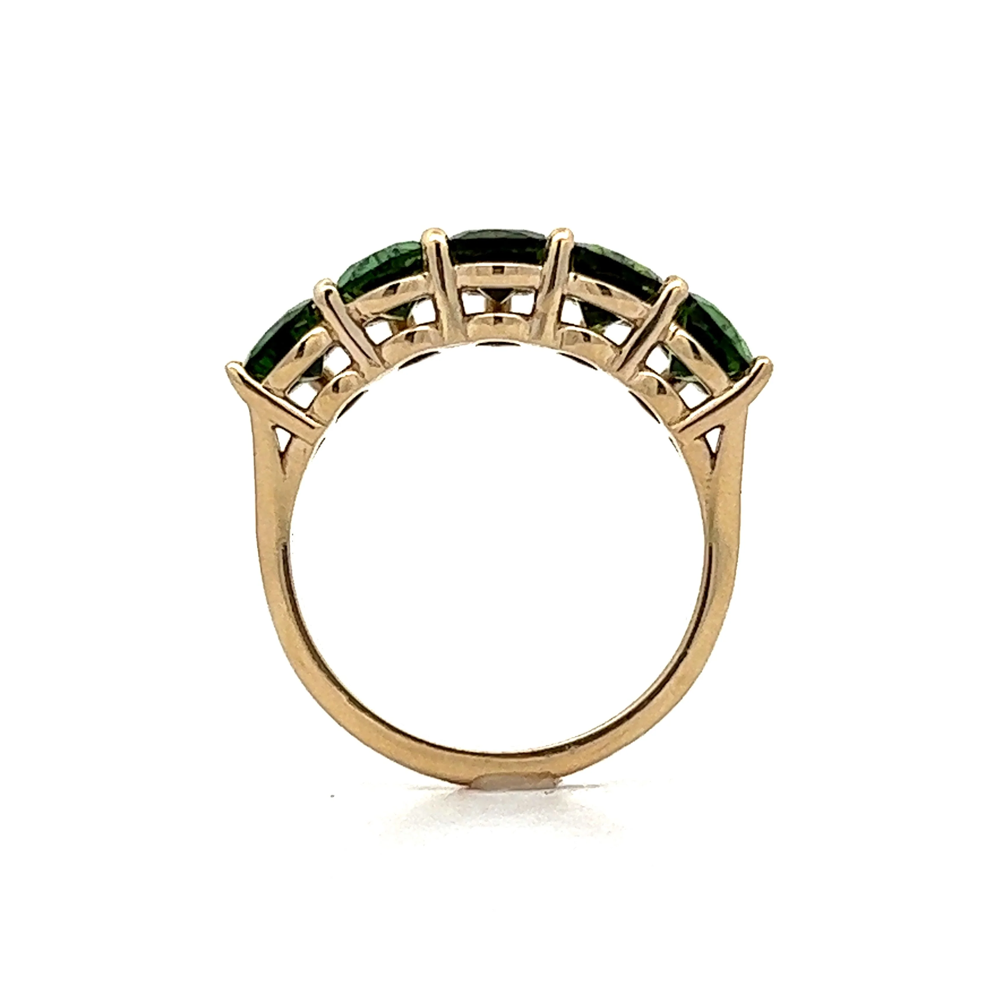 2.70 Pear Cut Tourmaline Stacking Ring in Yellow Gold - Image 4