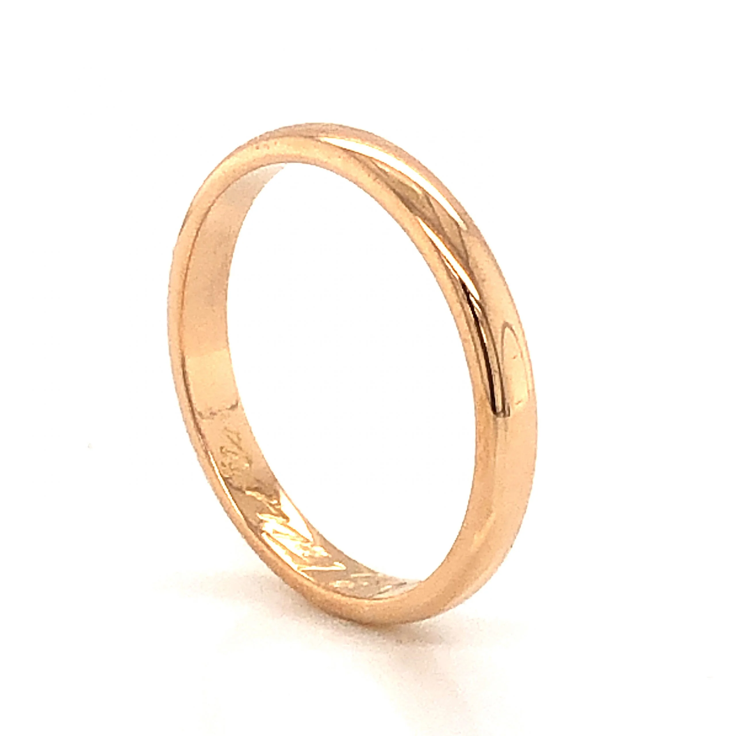 2.70mm Mid-Century Wedding Band in 22k Yellow Gold - Image 2