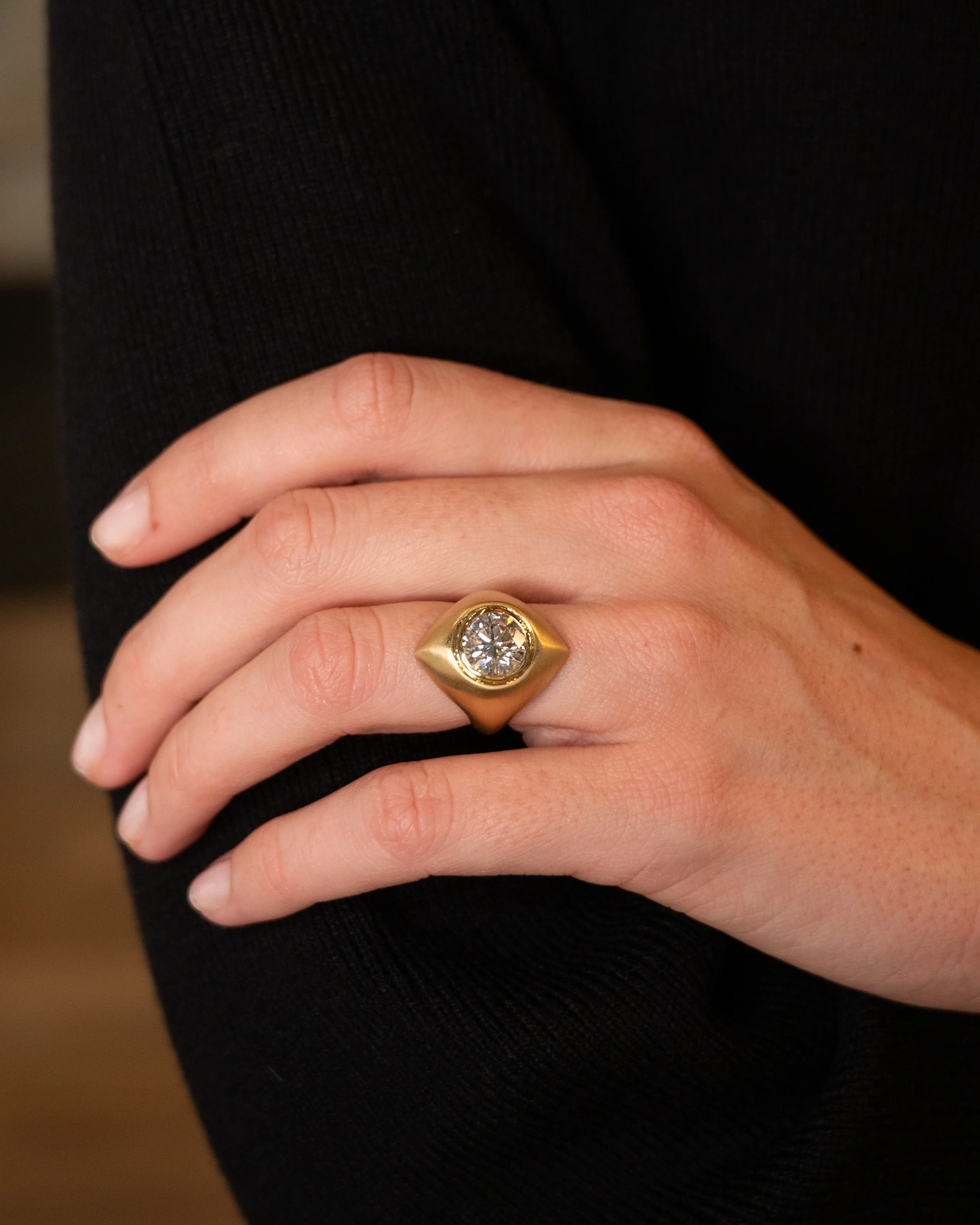 2.74 Round Brilliant Diamond Cocktail Ring 18k - Image 7
