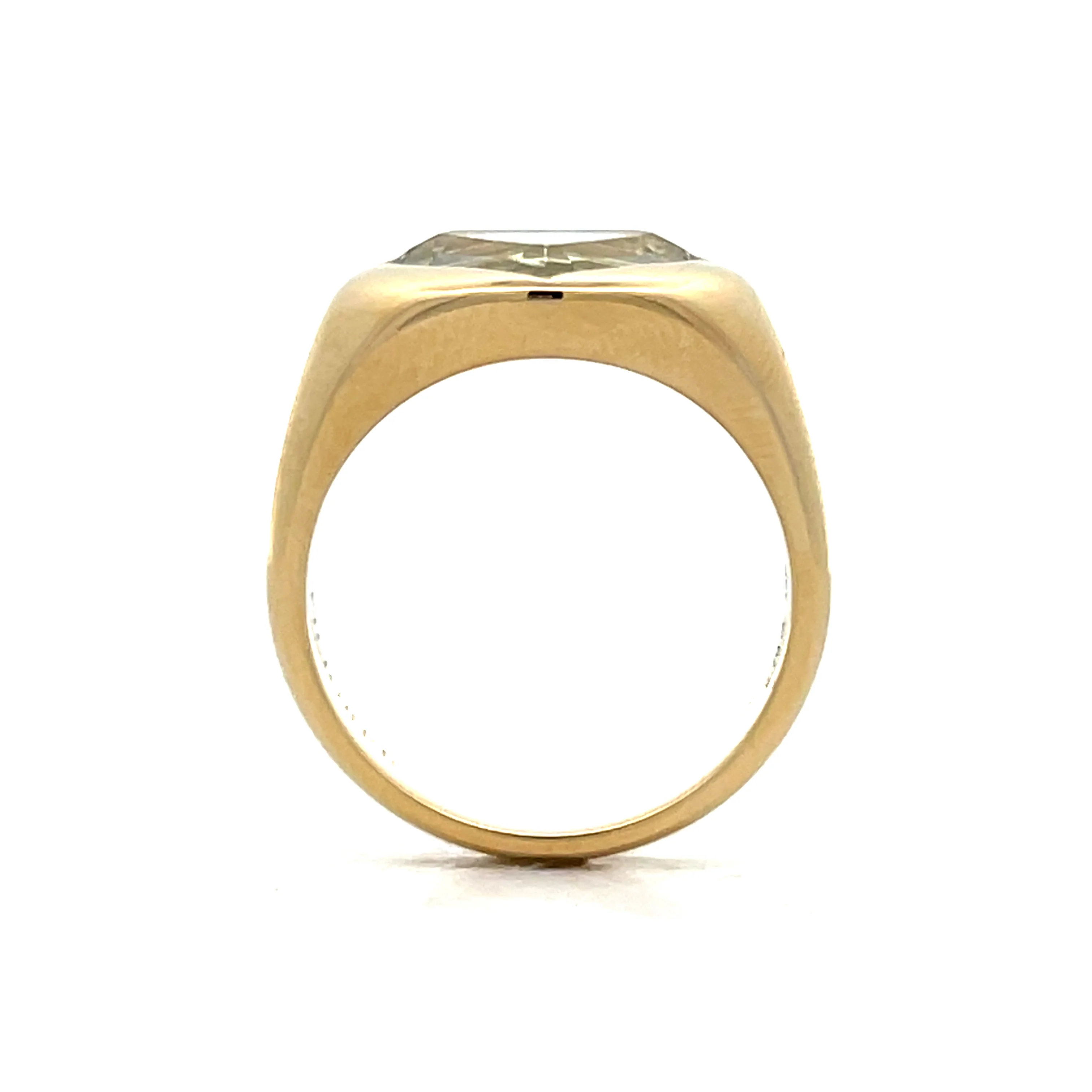 2.79 Flush Solitaire Sapphire Engagement Ring in 14k - Image 4