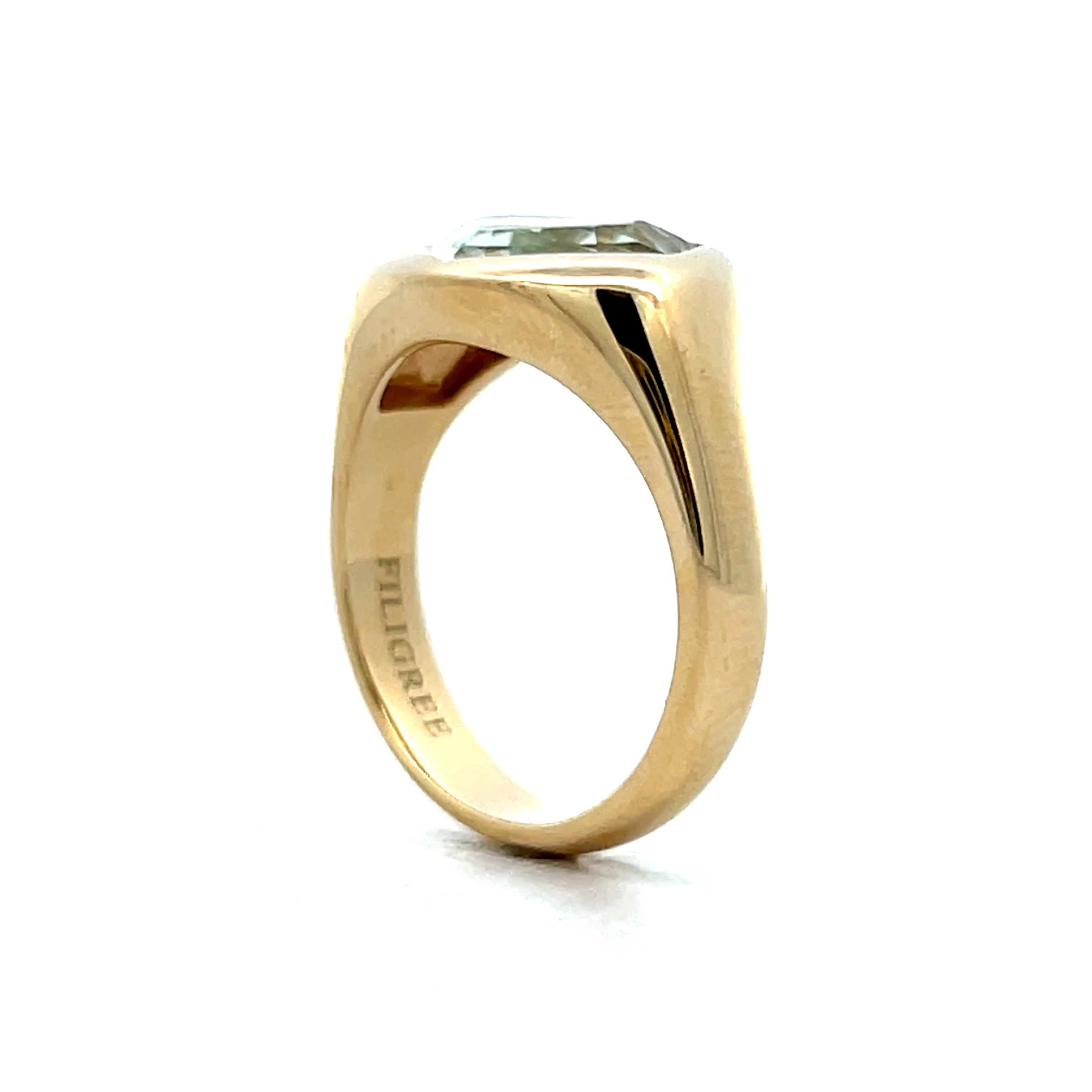 2.79 Flush Solitaire Sapphire Engagement Ring in 14k - Image 5