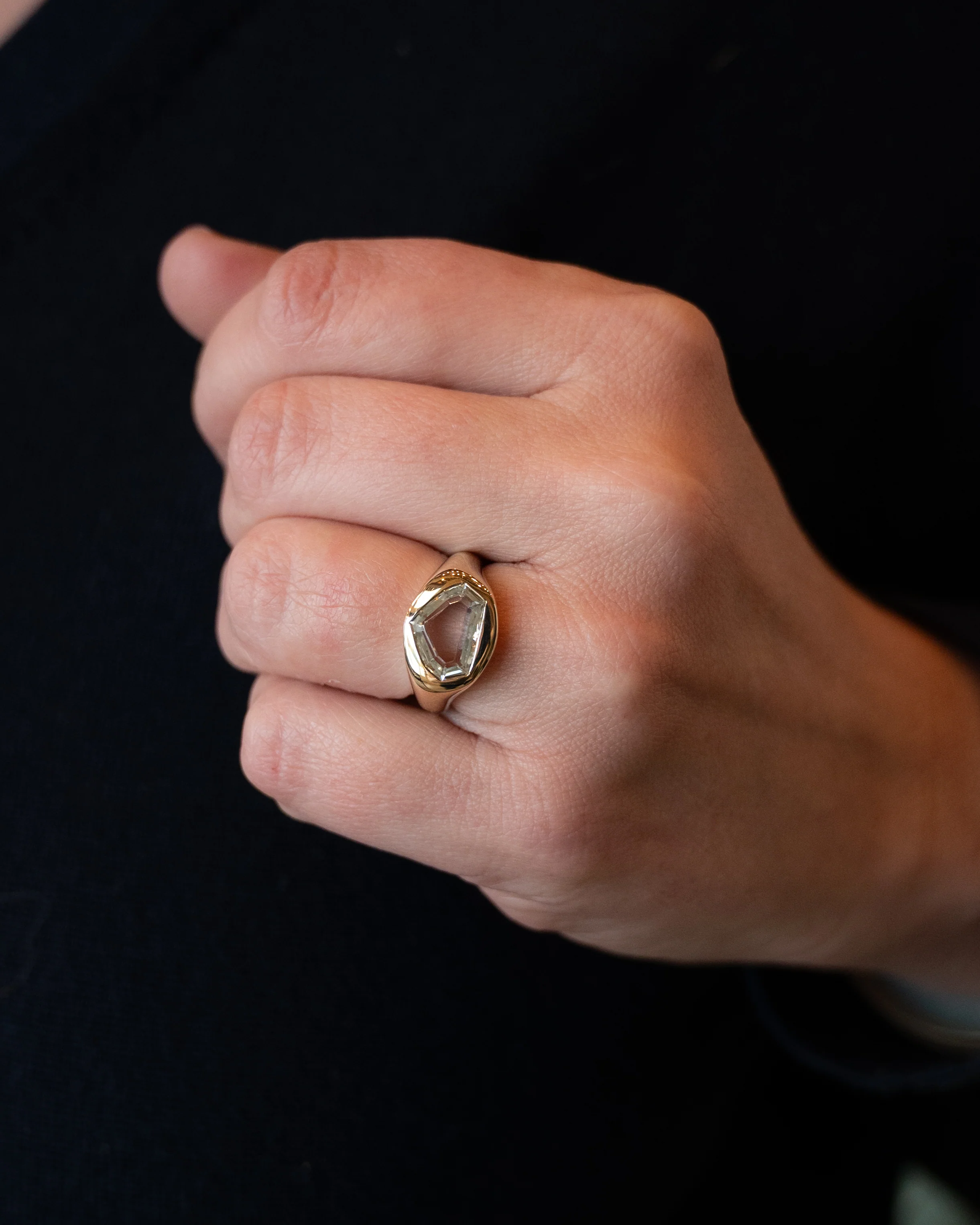 2.79 Flush Solitaire Sapphire Engagement Ring in 14k - Image 7