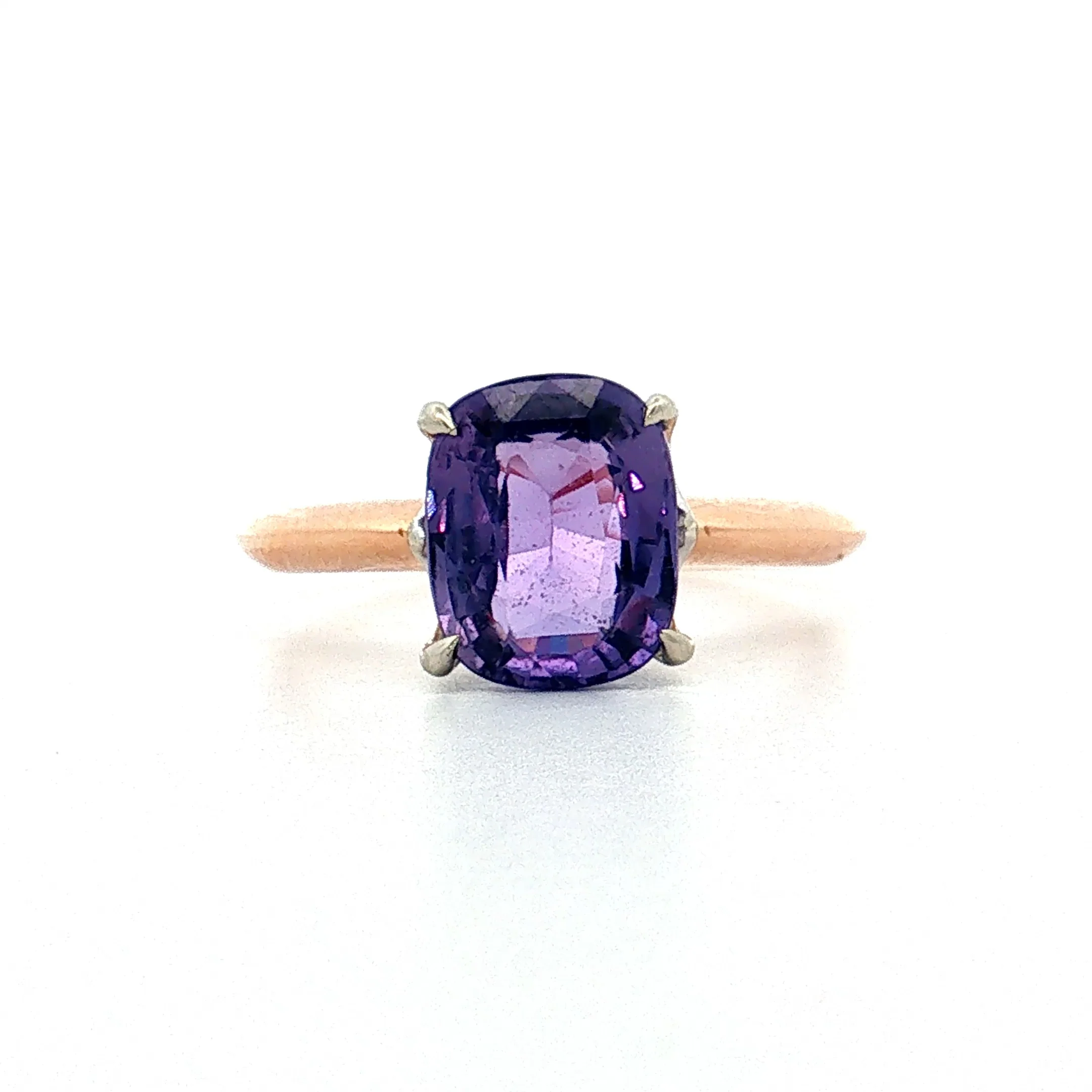 2.81 Cushion Sapphire Engagement Ring 18k