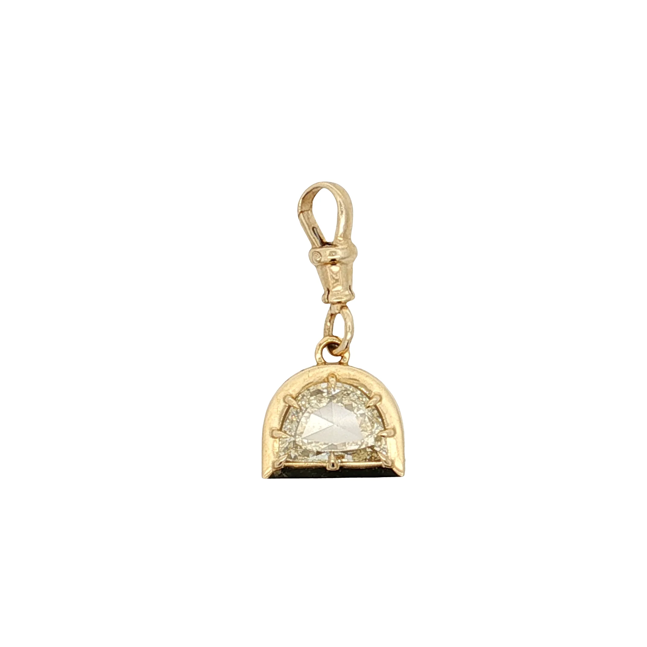 2.82 Half Moon Diamond Pendant Necklace 18k