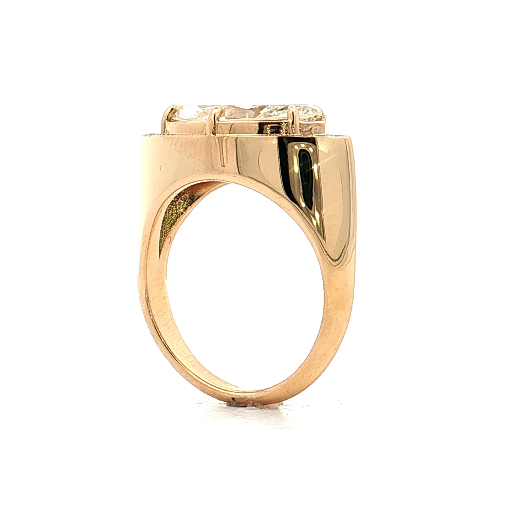 2.84 Marquise Diamond Engagement Ring 18k Yellow Gold - Image 5
