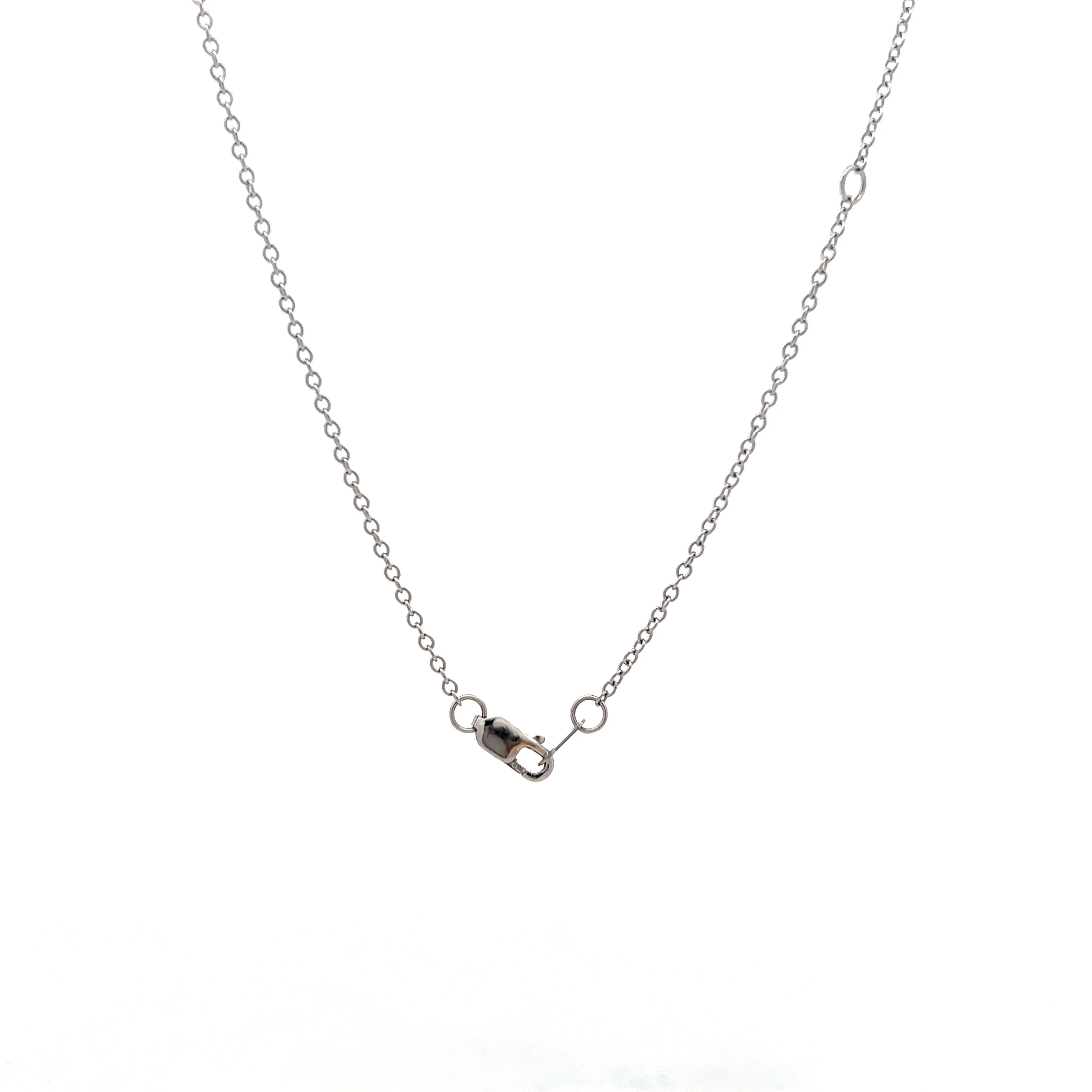 2.85 Antique Edwardian Pendant Necklace in Platinum - Image 4