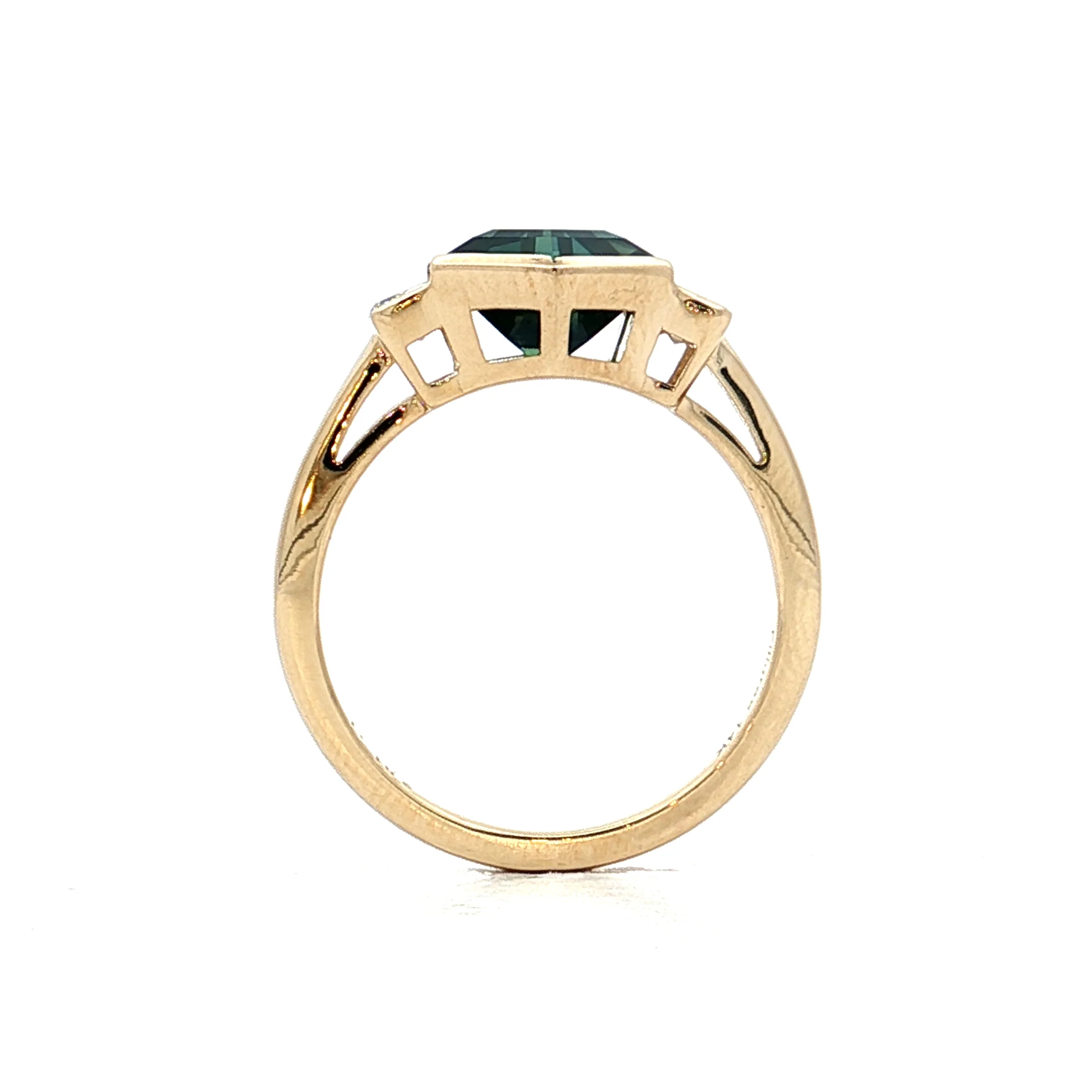 2.91 Hexagon Sapphire Engagement Ring in 14k - Image 4