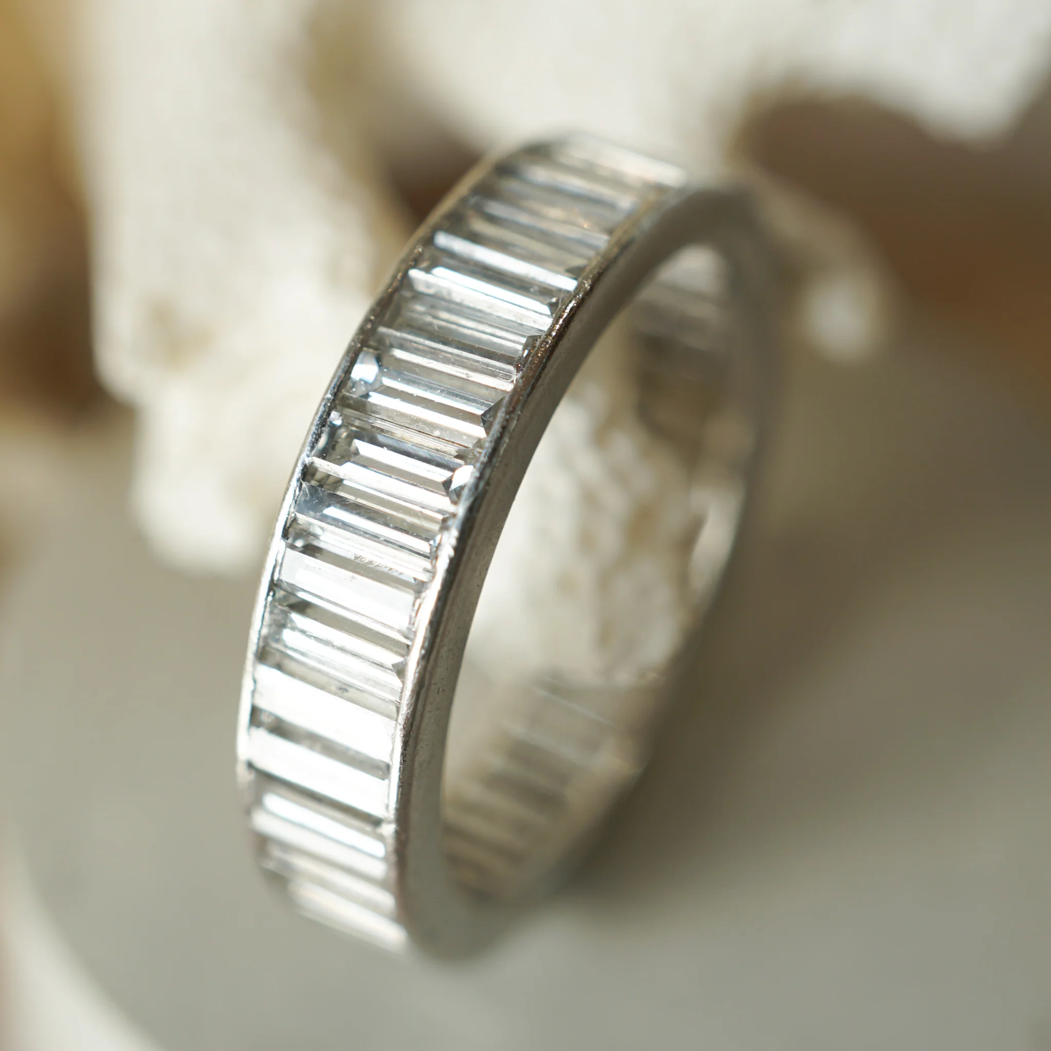 2.94 Emerald Cut Diamond Eternity Band in Platinum - Image 7