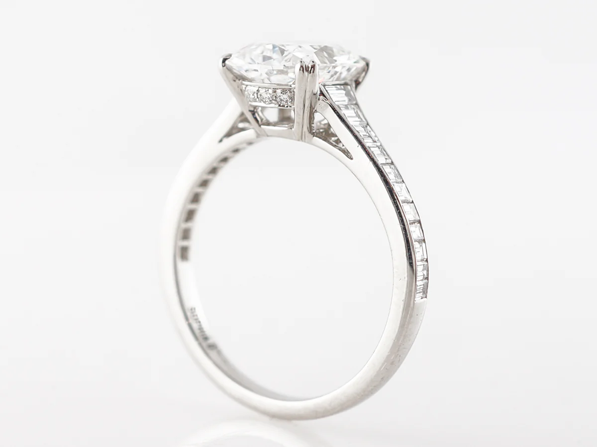 2 Carat Cushion Cut Diamond Engagement Ring in Platinum - Image 4