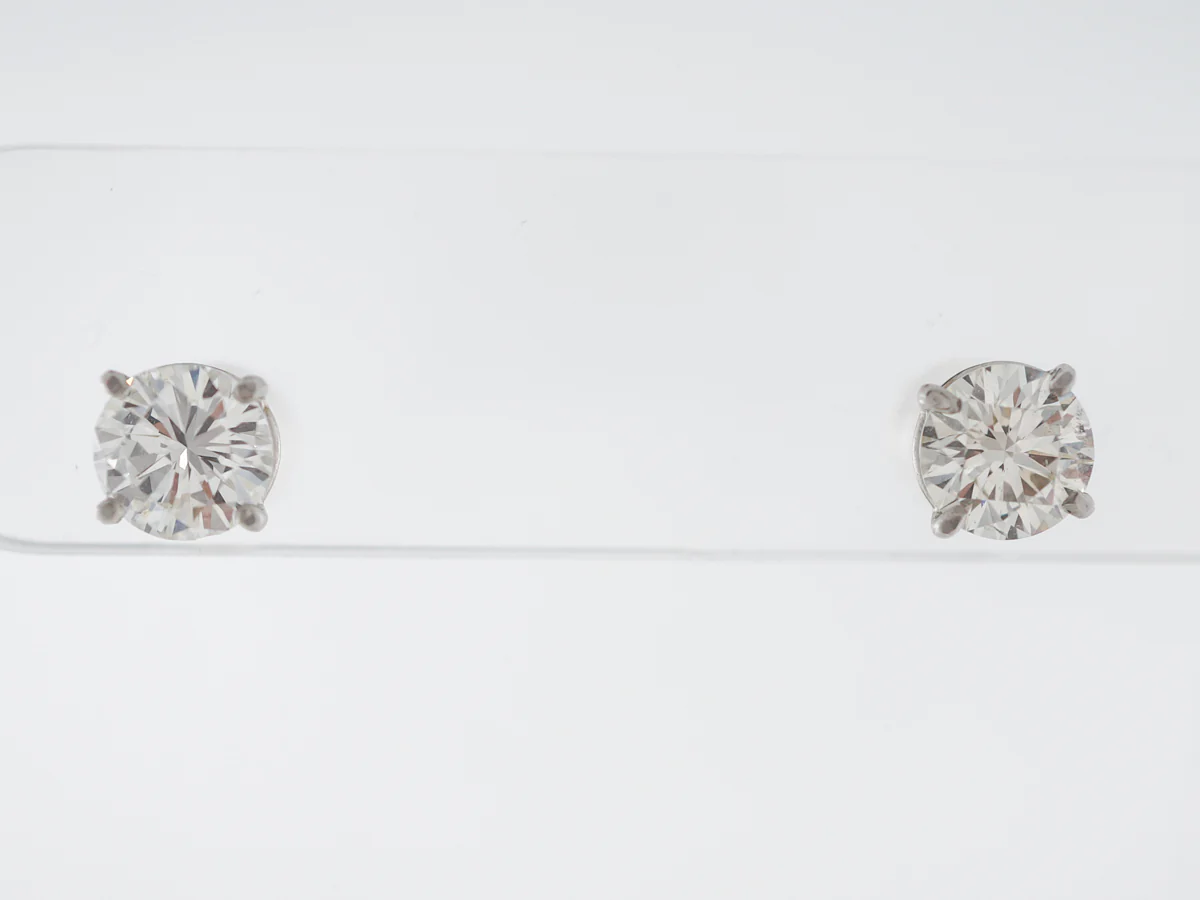 2 Carat Diamond Stud Earrings in Platinum