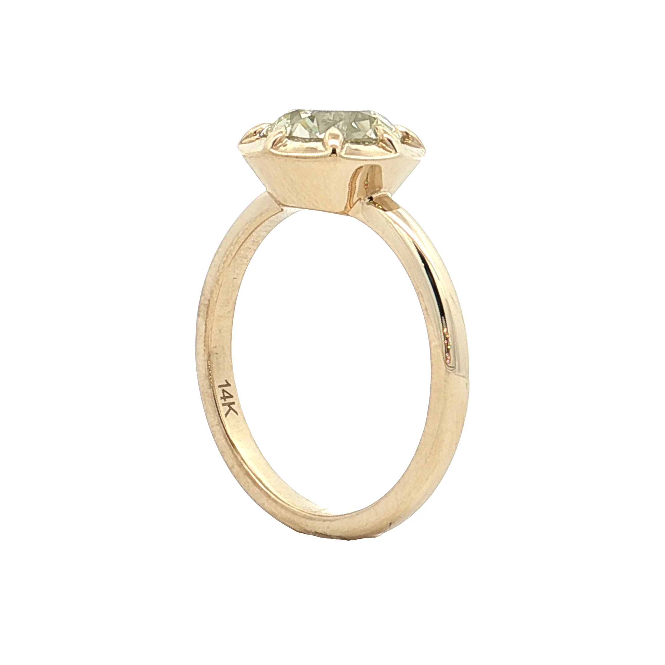 2 Carat GIA Old European Diamond Engagement Ring 14k - Image 5