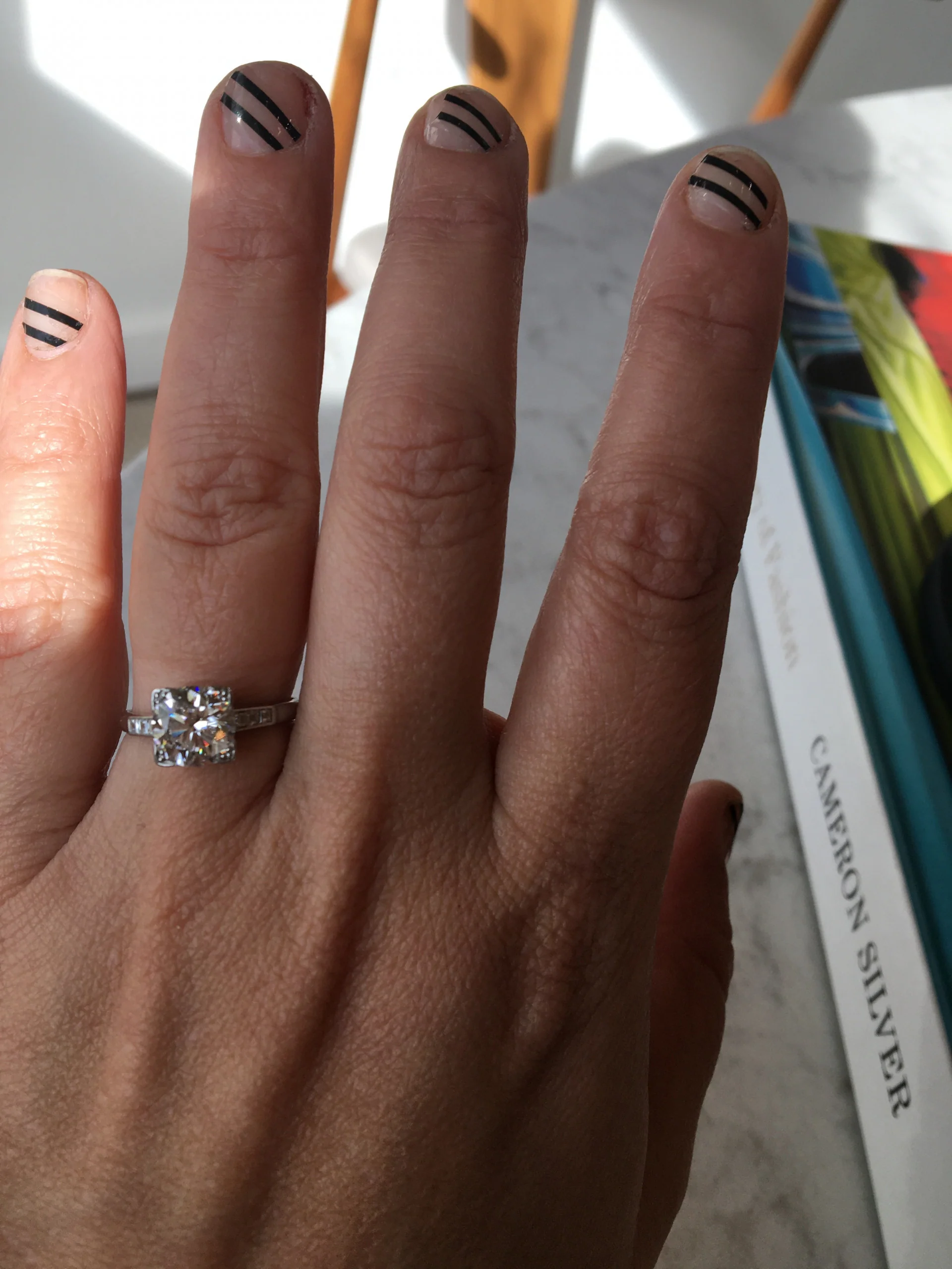 2 Carat Mid-Century Diamond Engagement Ring Platinum - Image 6