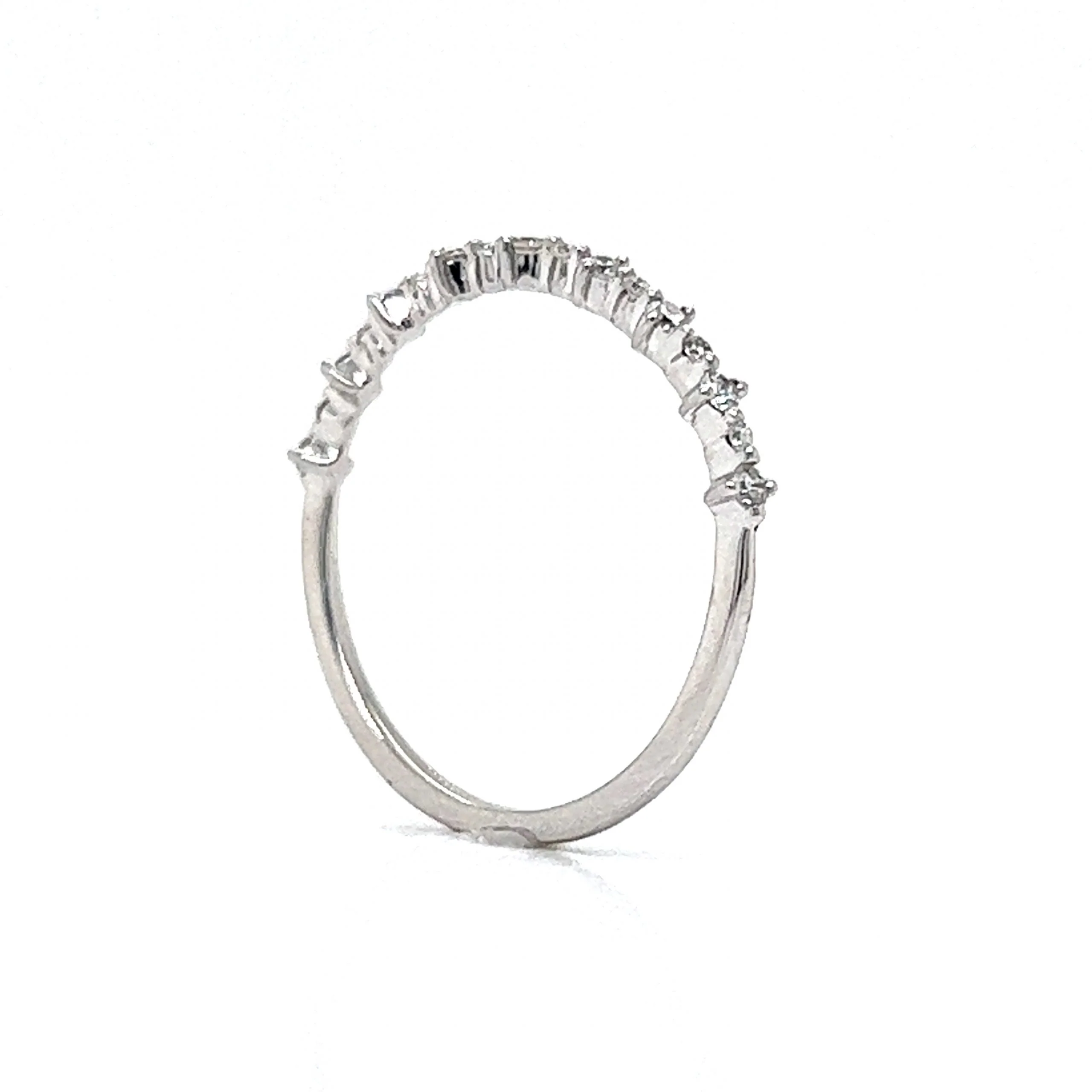 .20 Alternating Diamond Wedding Band in 14k White Gold - Image 5