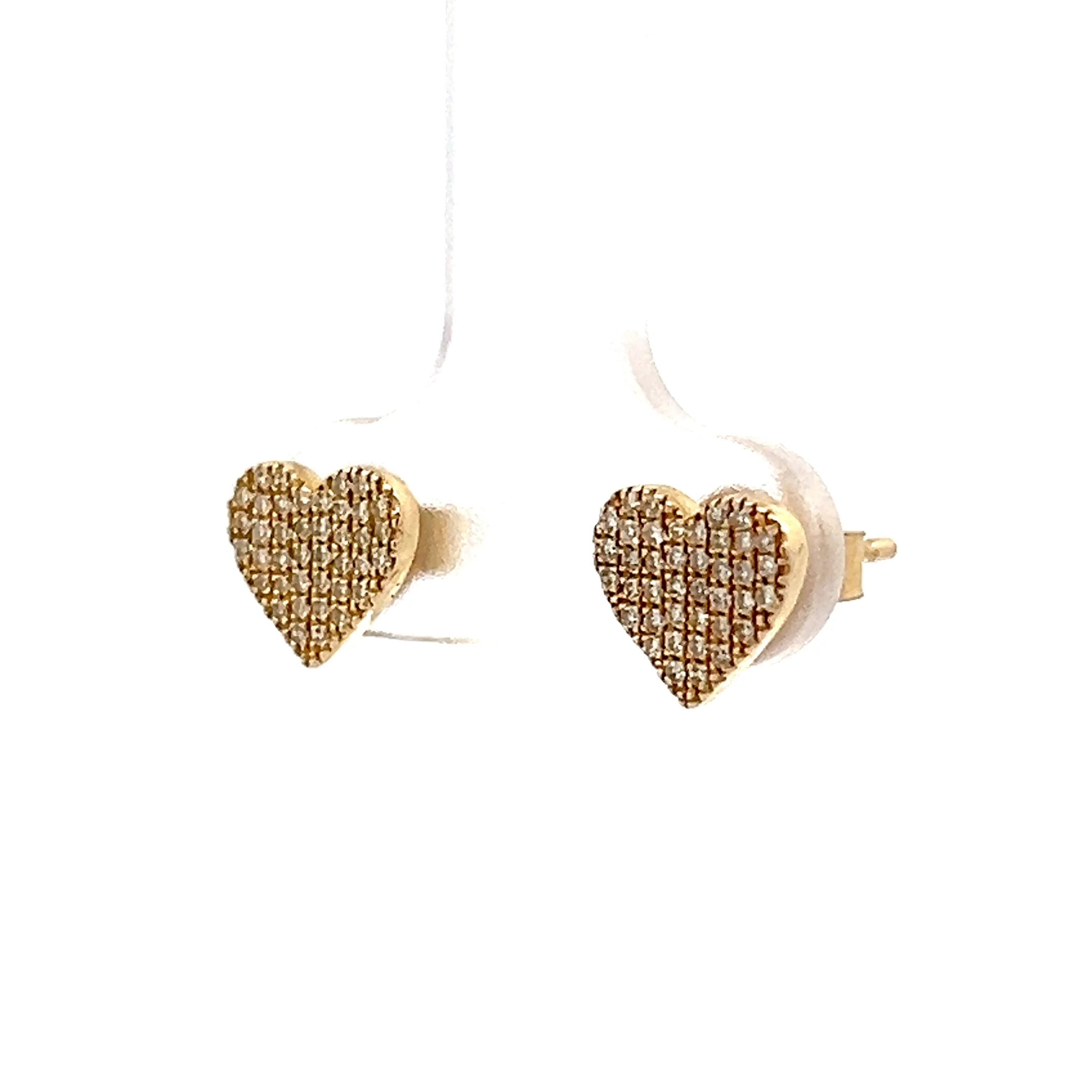 .20 Diamond Heart Shaped Stud Earrings in 14k - Image 2