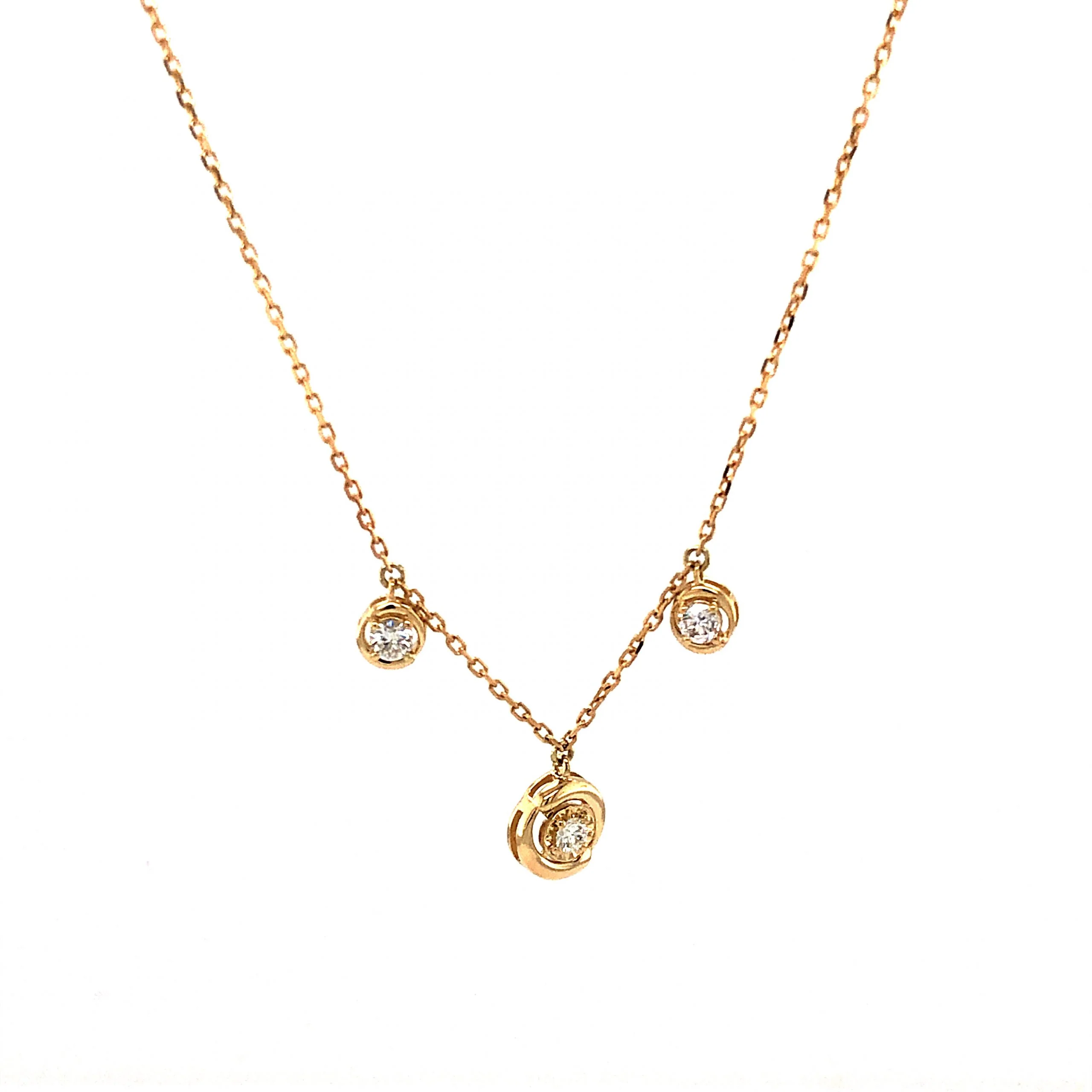 .20 Diamond Pendant Necklace in 14k Yellow Gold