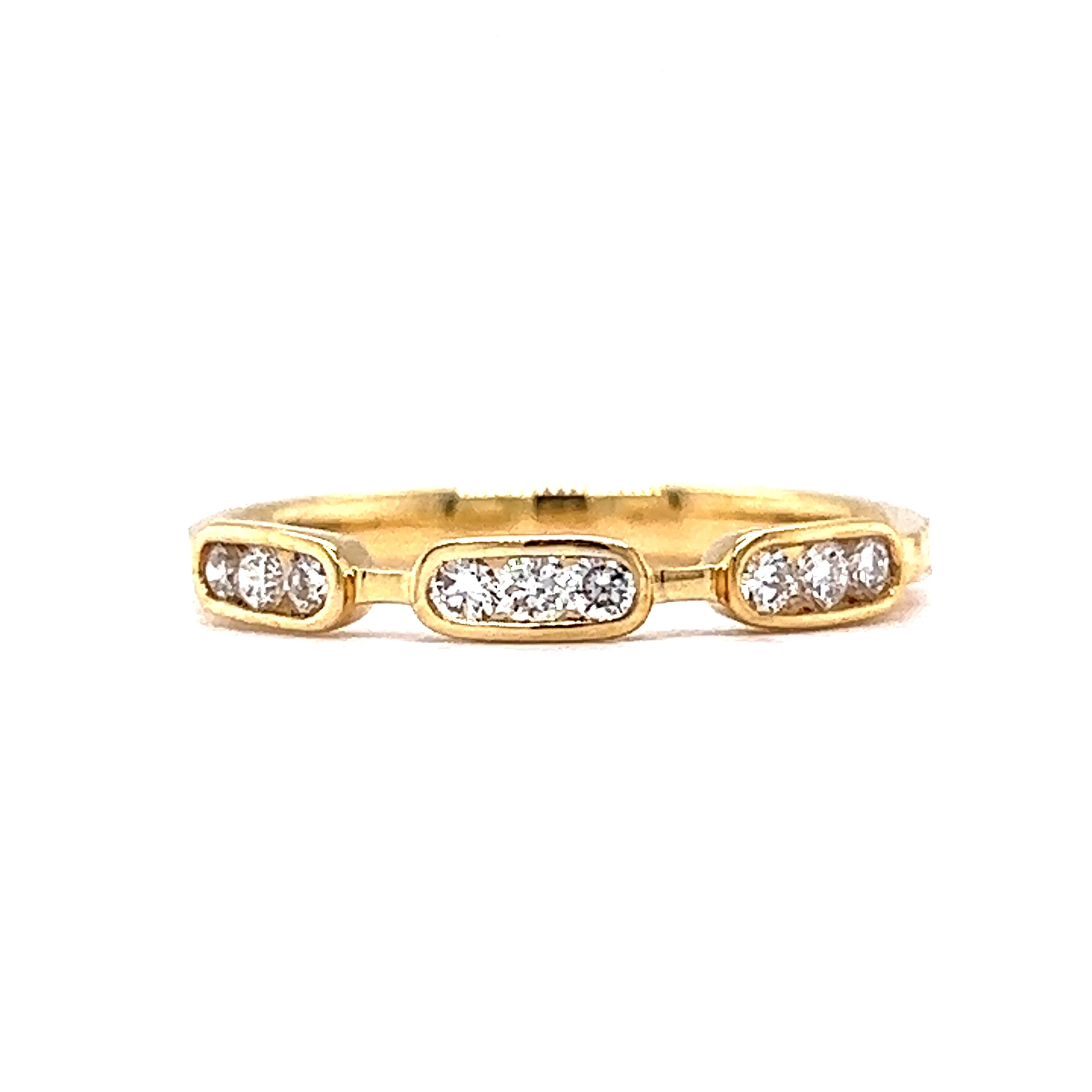 .20 Diamond Wedding Band in 18k Yellow Gold