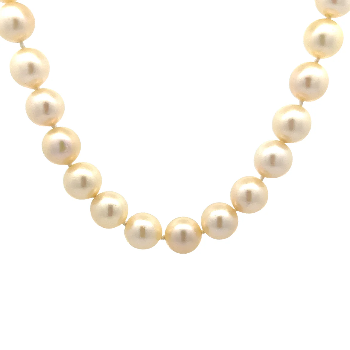 20 Inch Classic Pearl Necklace in 14k Yellow Gold