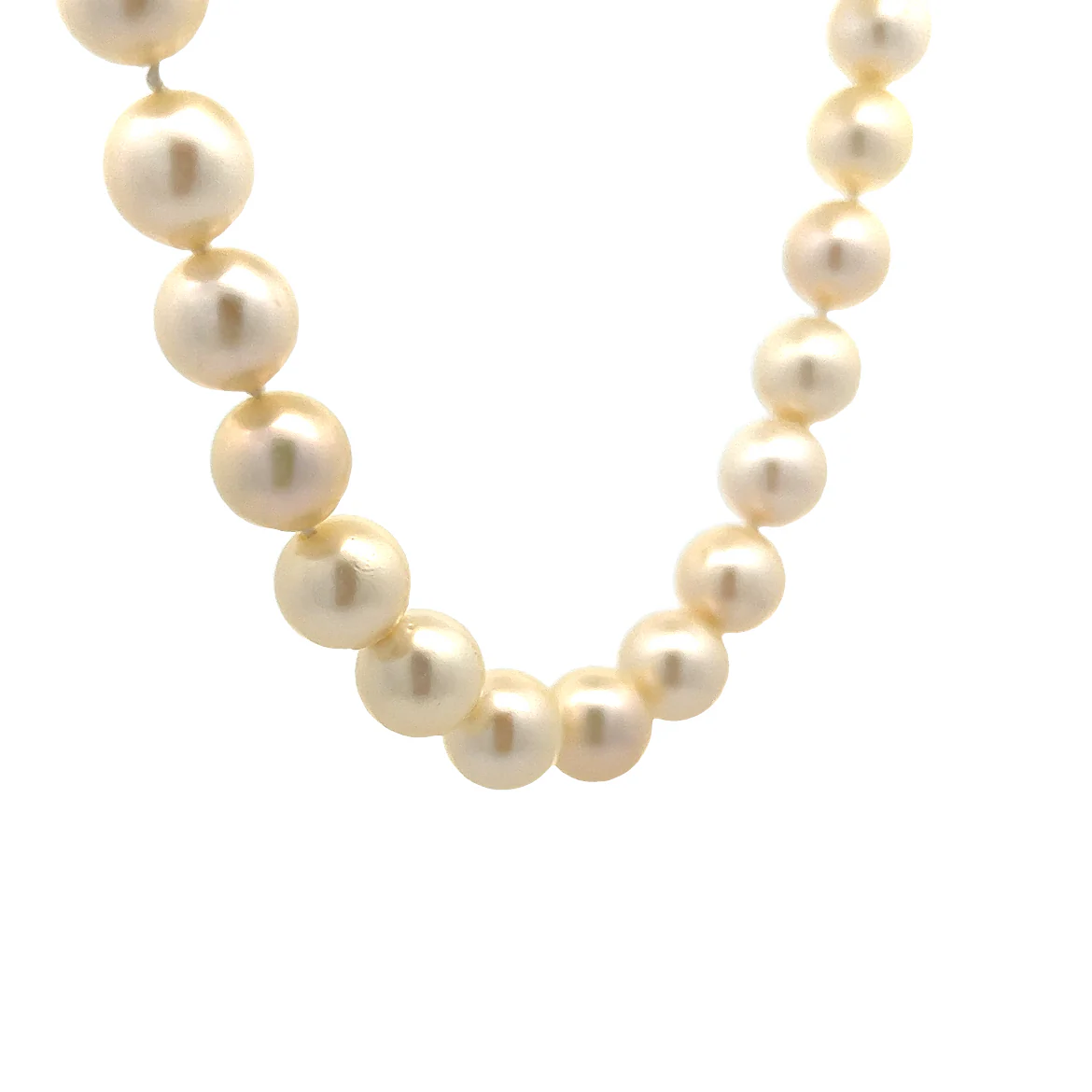 20 Inch Classic Pearl Necklace in 14k Yellow Gold - Image 3