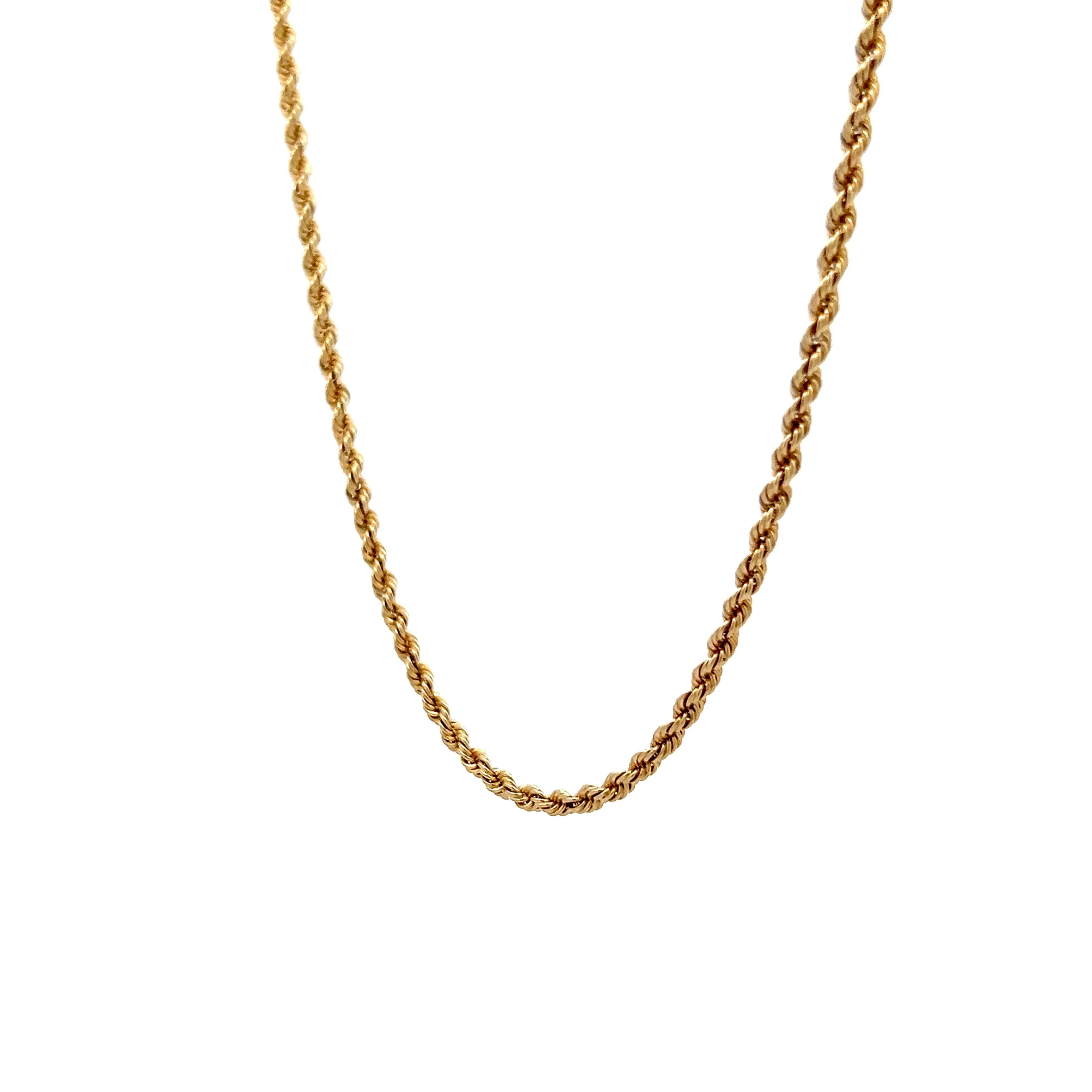 20 Inch Rope Necklace in 14k Yellow Gold - Image 2