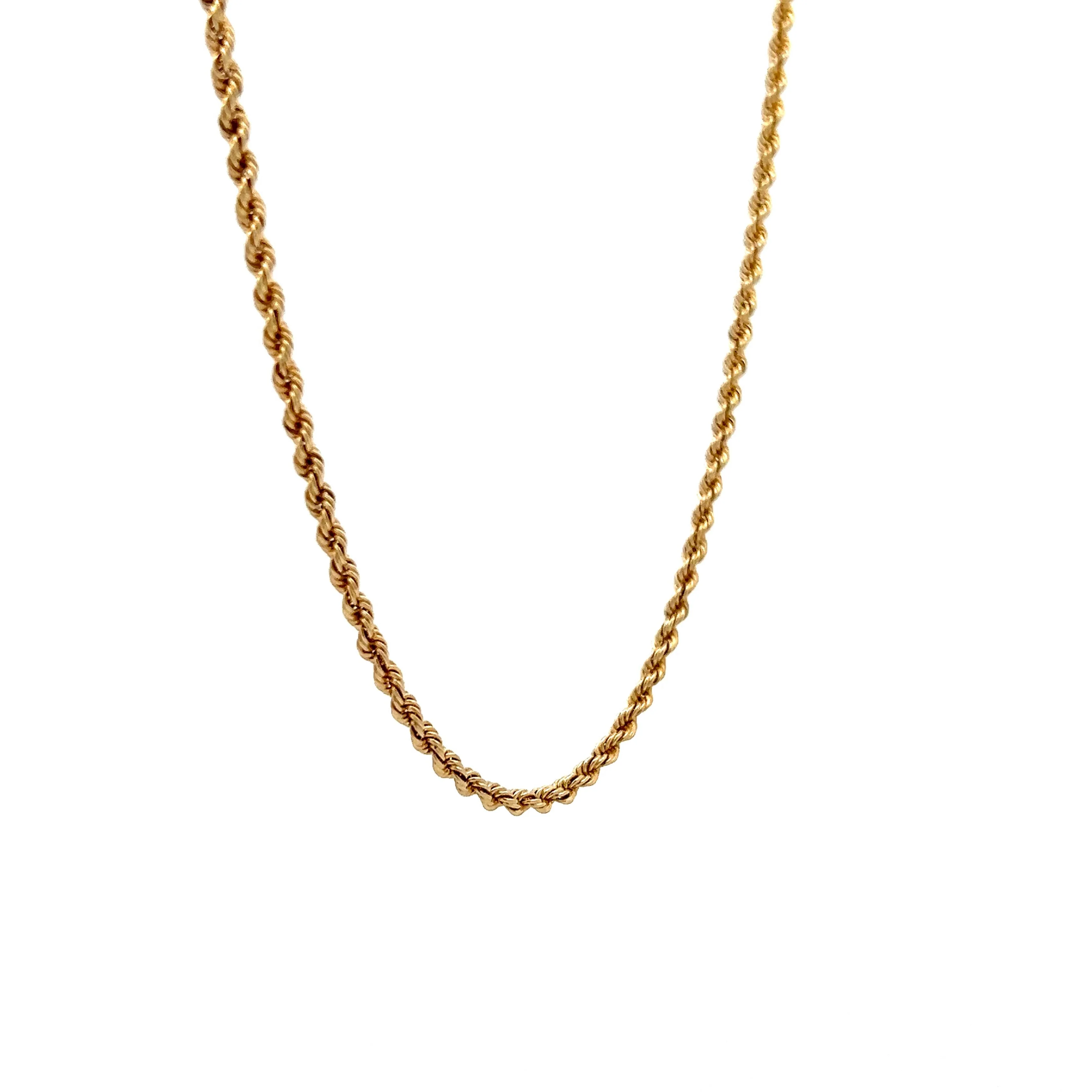 20 Inch Rope Necklace in 14k Yellow Gold - Image 3