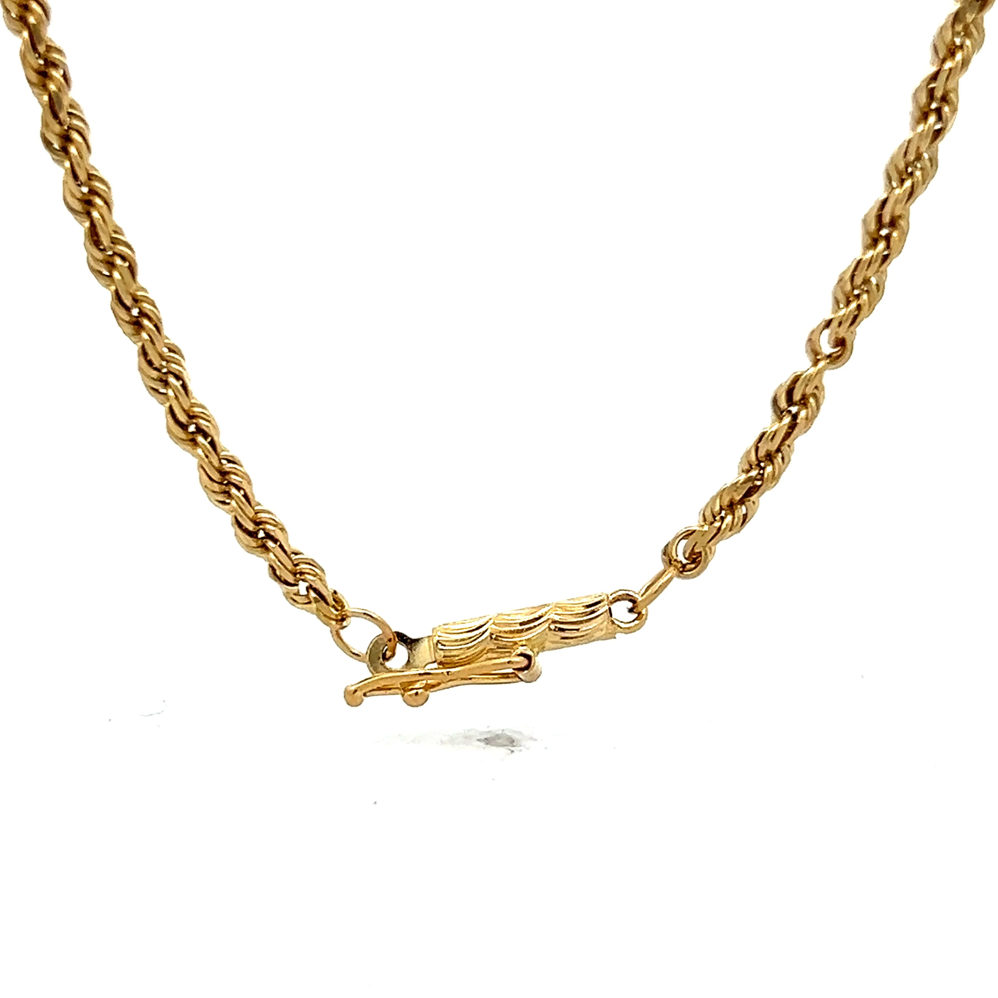 20 Inch Unisex Rope Chain in 14k Yellow Gold - Image 4