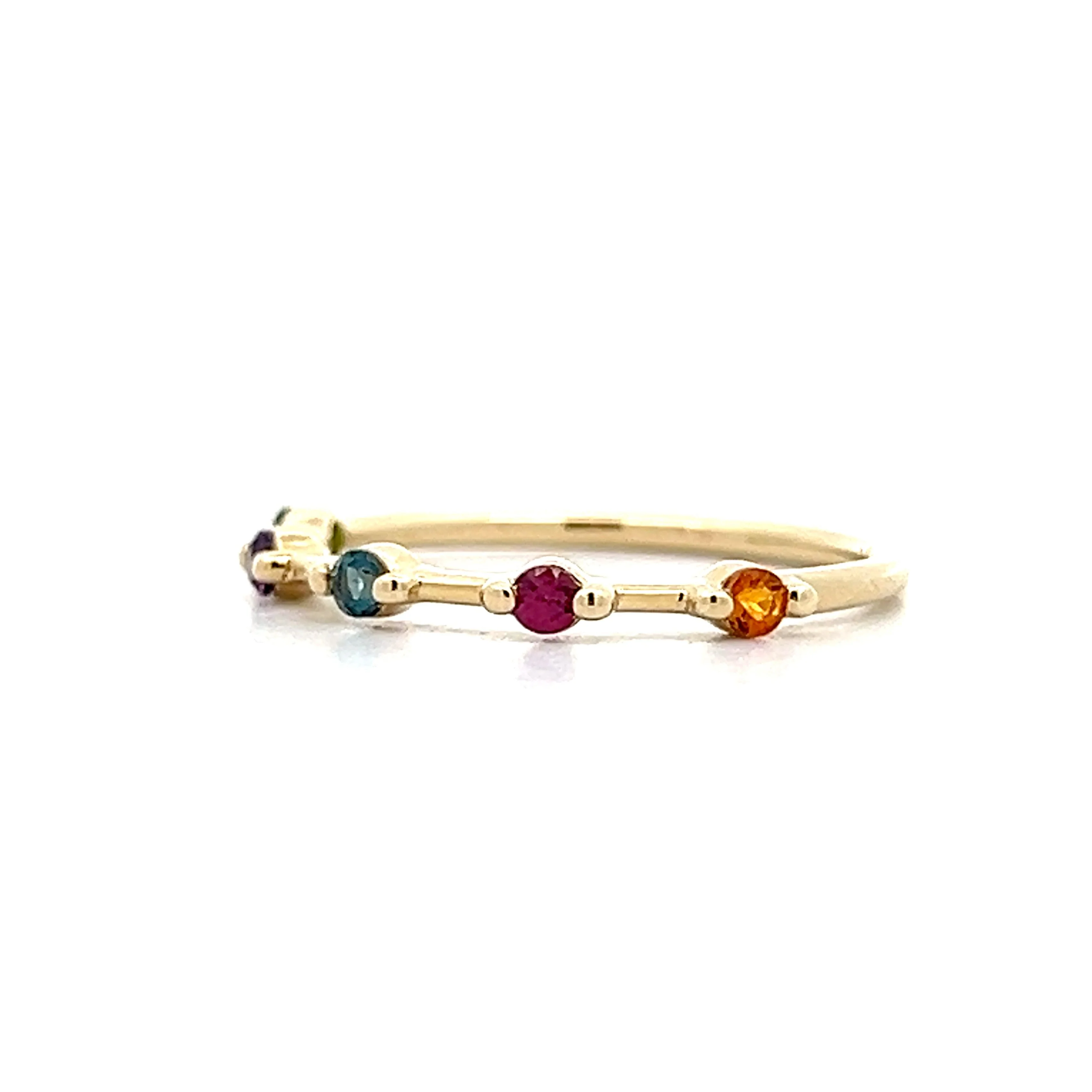 .20 Multi-Gemstone Stacking Band in 14k Yellow Gold - Image 2