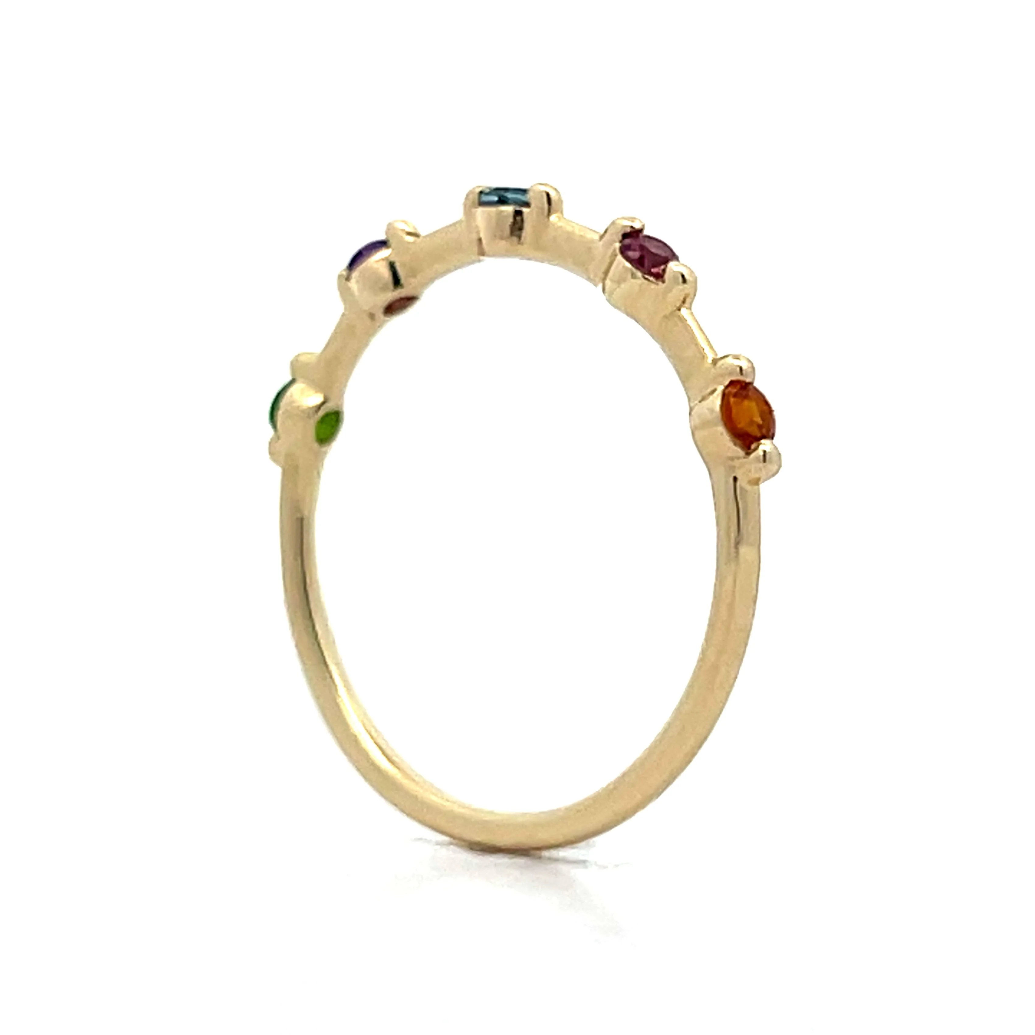 .20 Multi-Gemstone Stacking Band in 14k Yellow Gold - Image 5