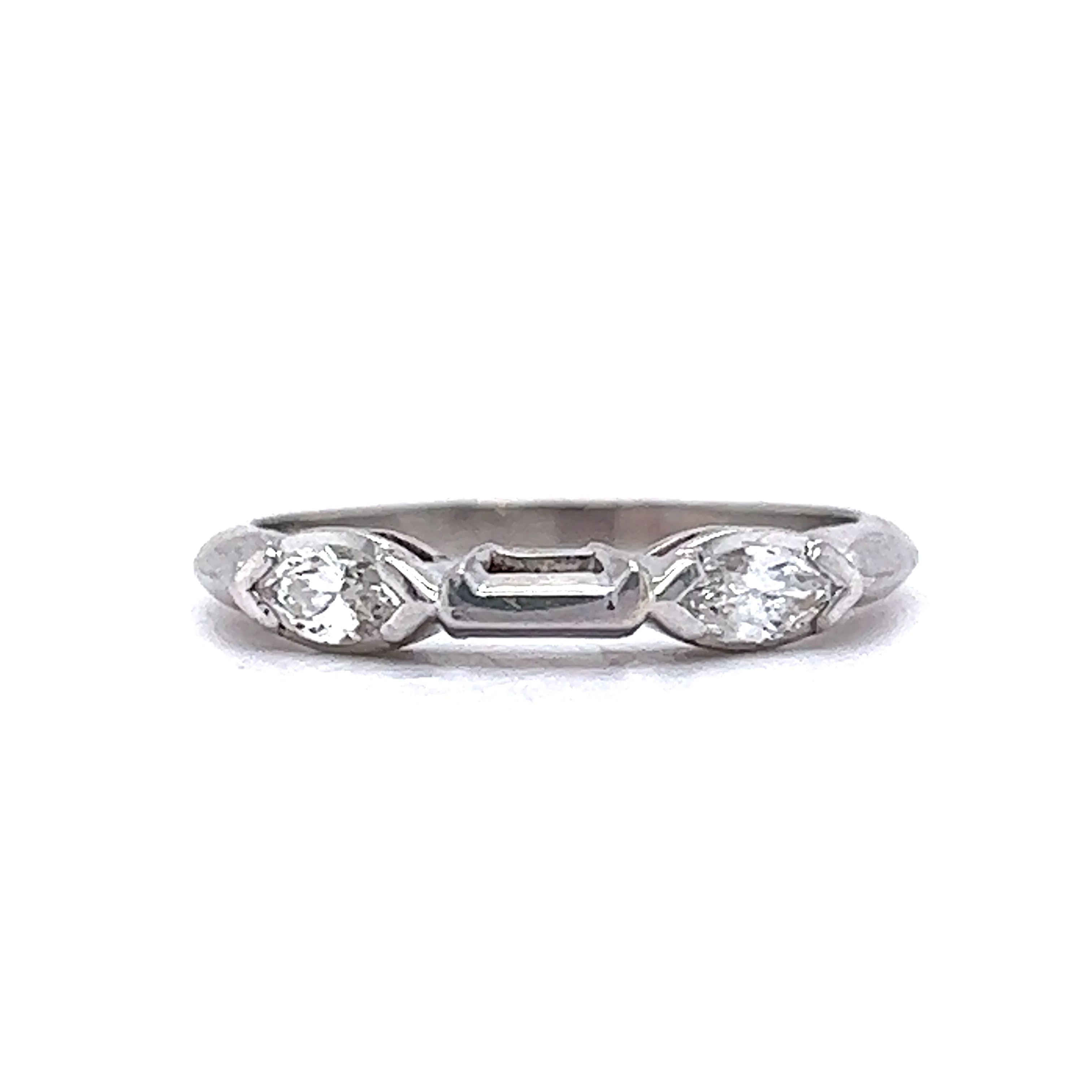 .20 Marquise Cut Diamond Wedding Band in Platinum