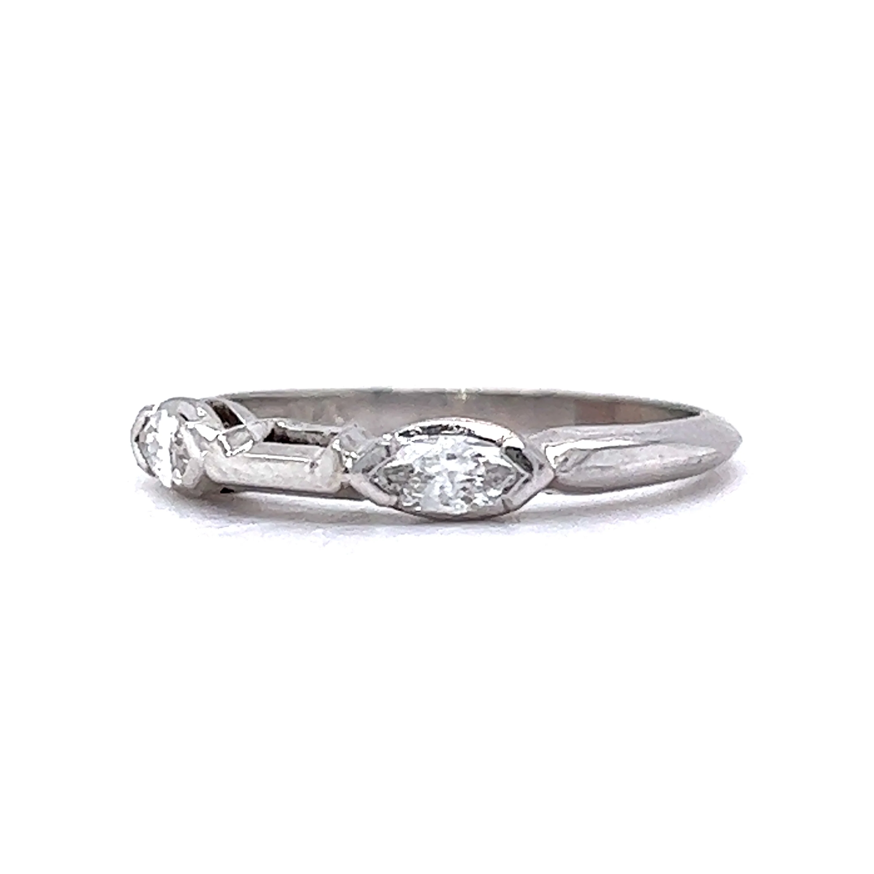 .20 Marquise Cut Diamond Wedding Band in Platinum - Image 2