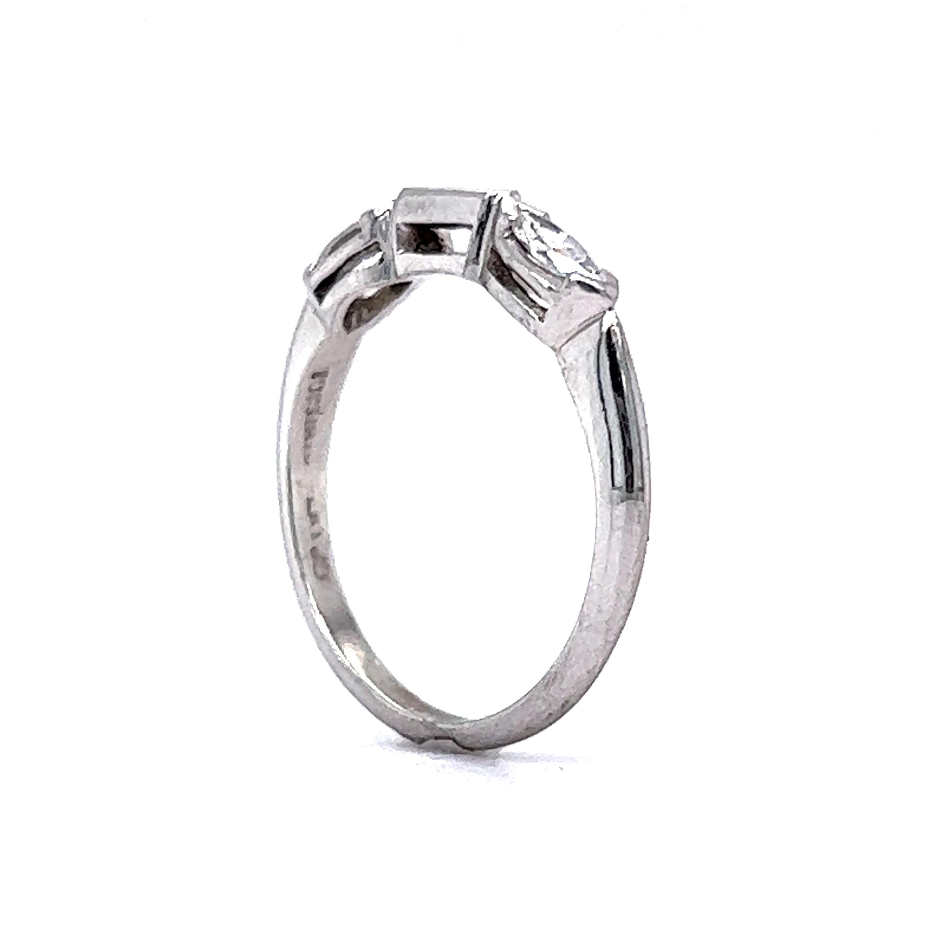 .20 Marquise Cut Diamond Wedding Band in Platinum - Image 5