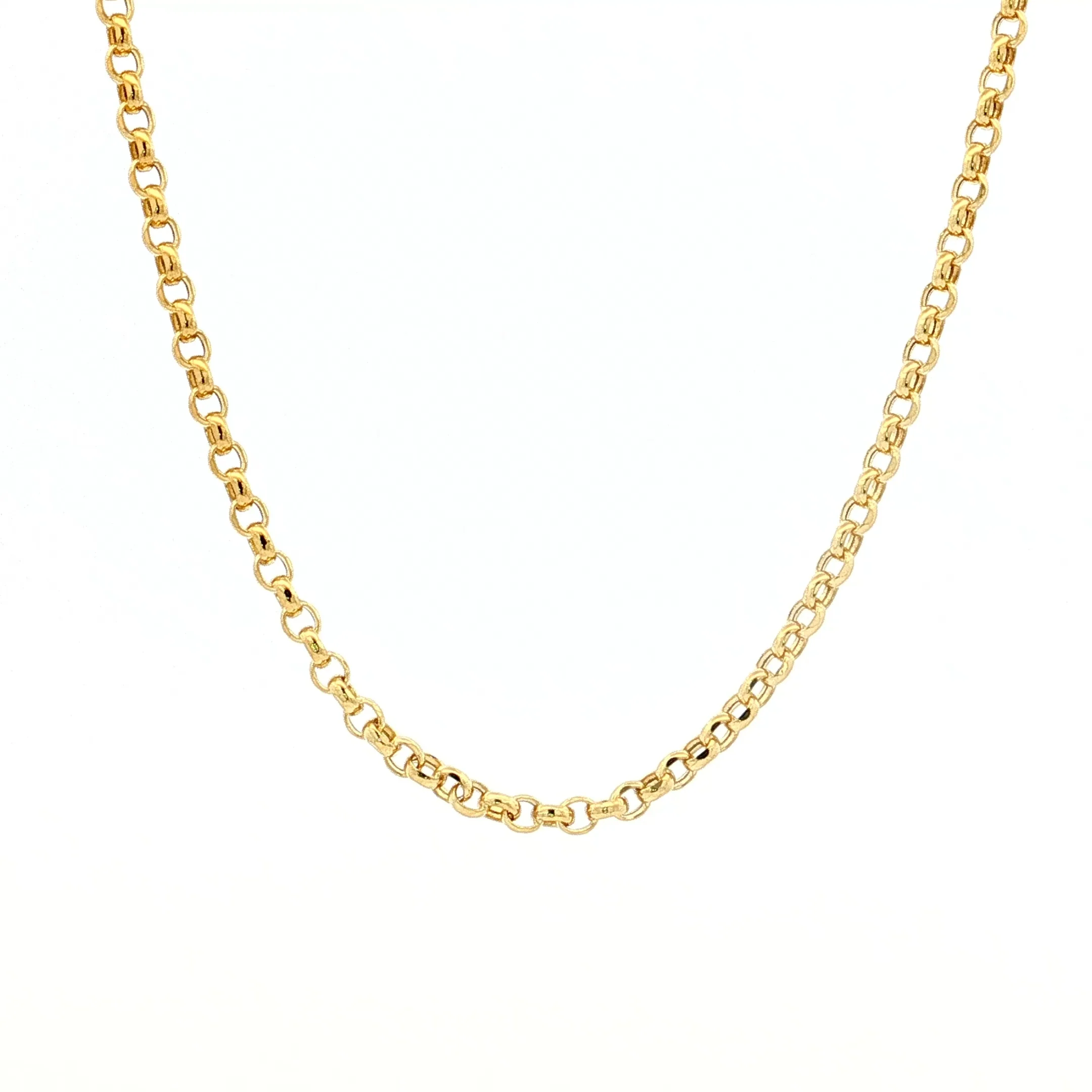 20" Rolo Link Chain Necklace 14k Yellow Gold