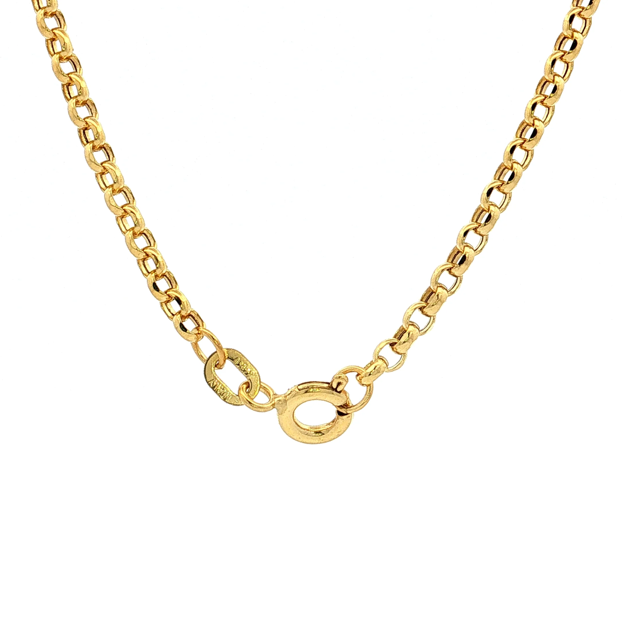 20" Rolo Link Chain Necklace 14k Yellow Gold - Image 4