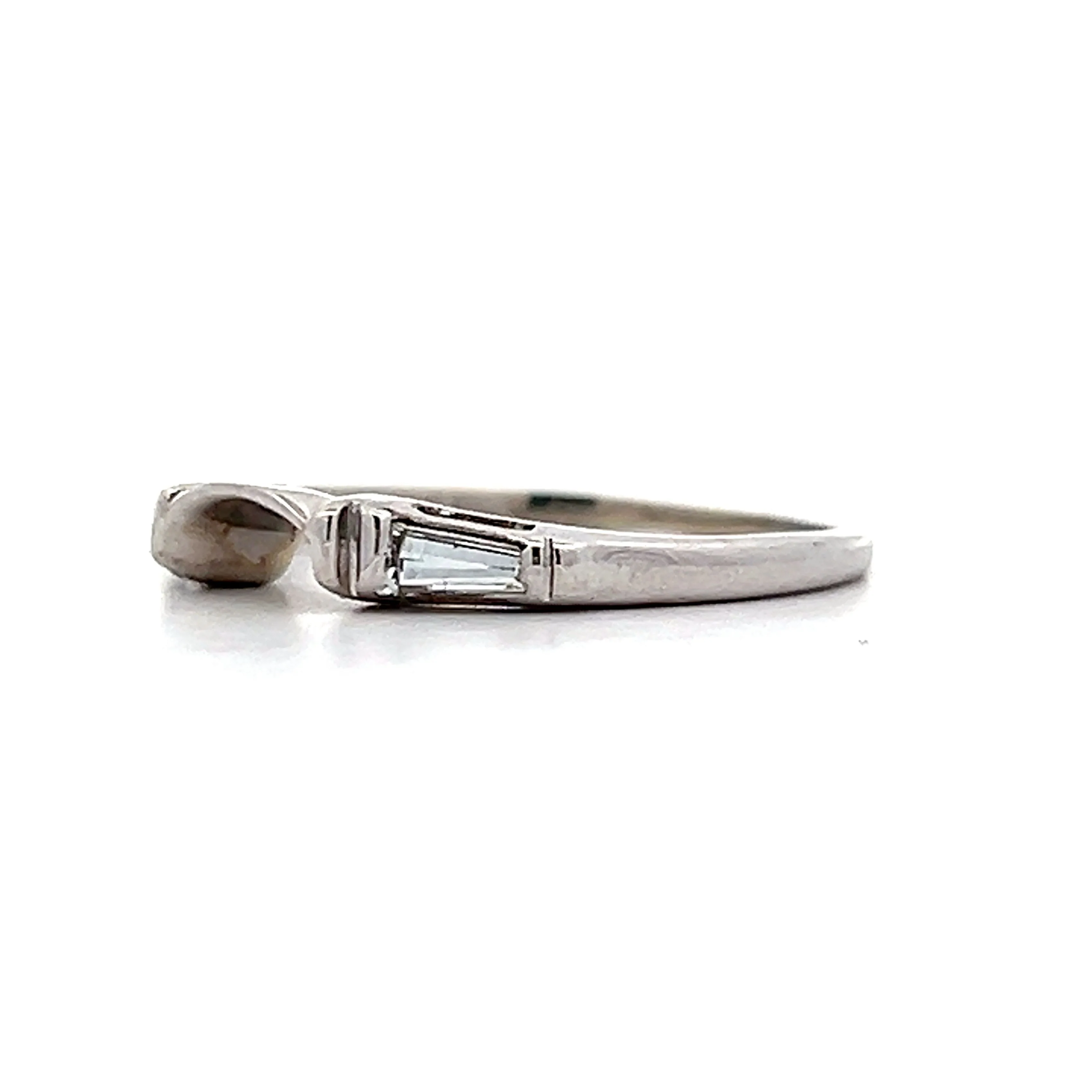 .20 Vintage Mid-Century Contour Wedding Band in 14k - Image 2