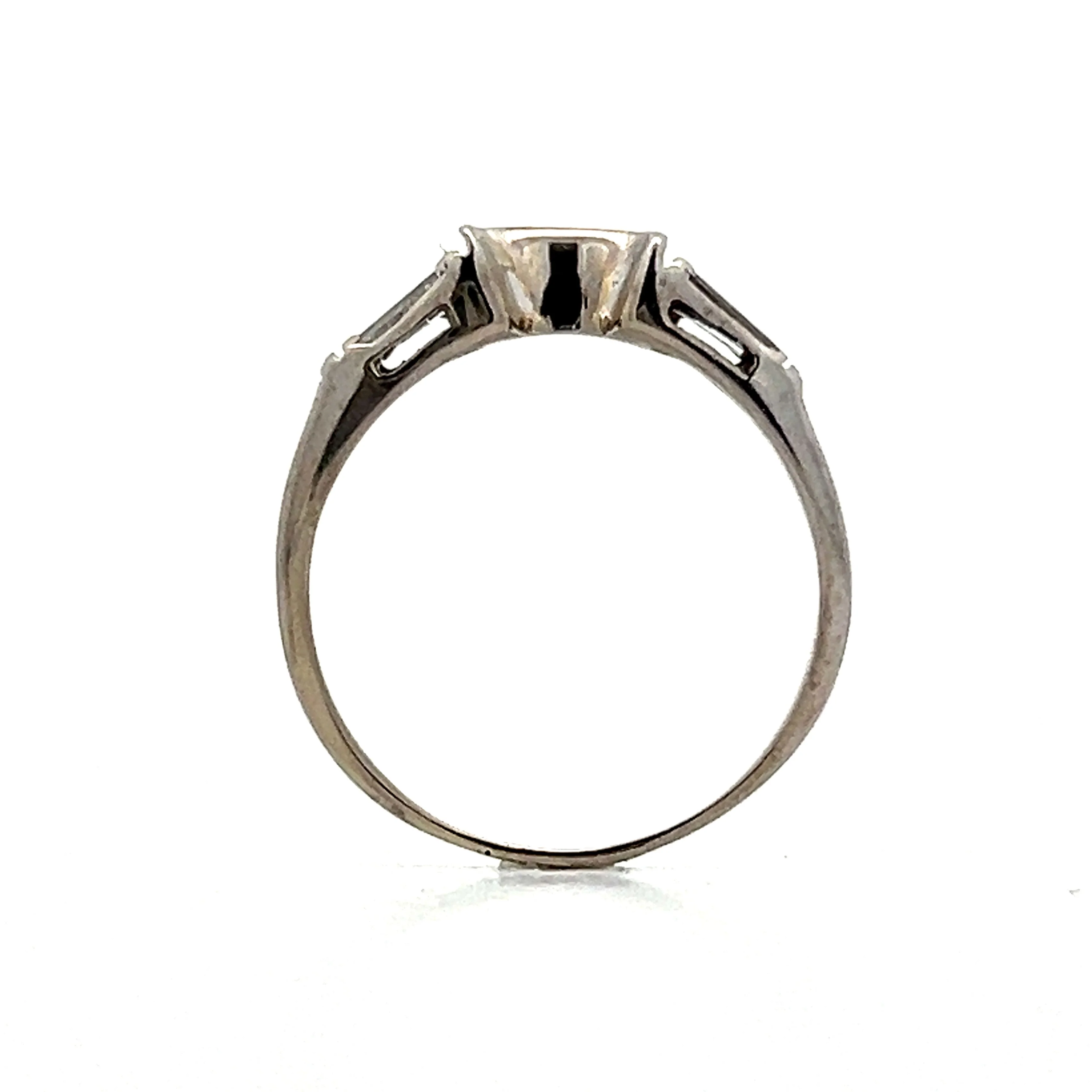 .20 Vintage Mid-Century Contour Wedding Band in 14k - Image 4