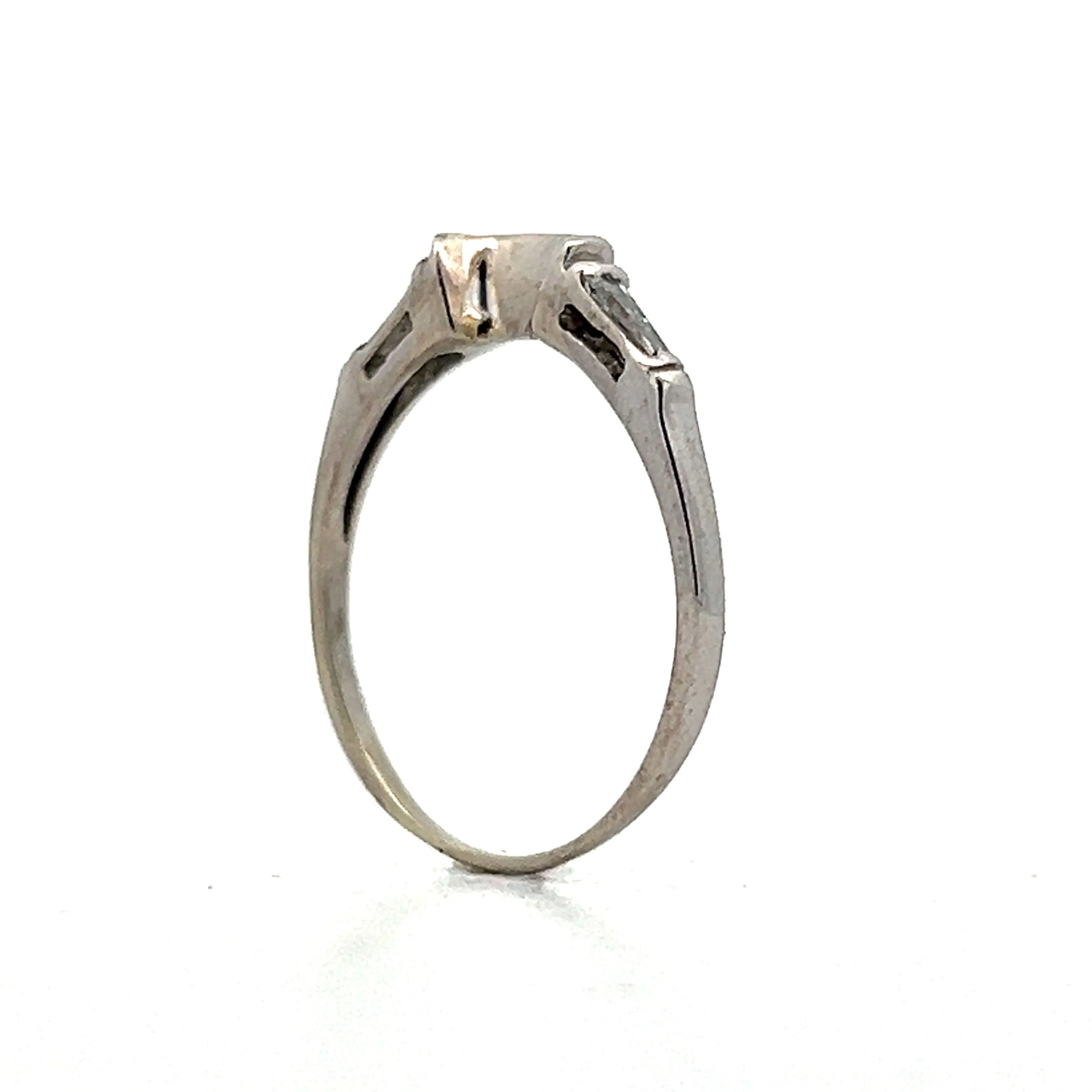 .20 Vintage Mid-Century Contour Wedding Band in 14k - Image 5