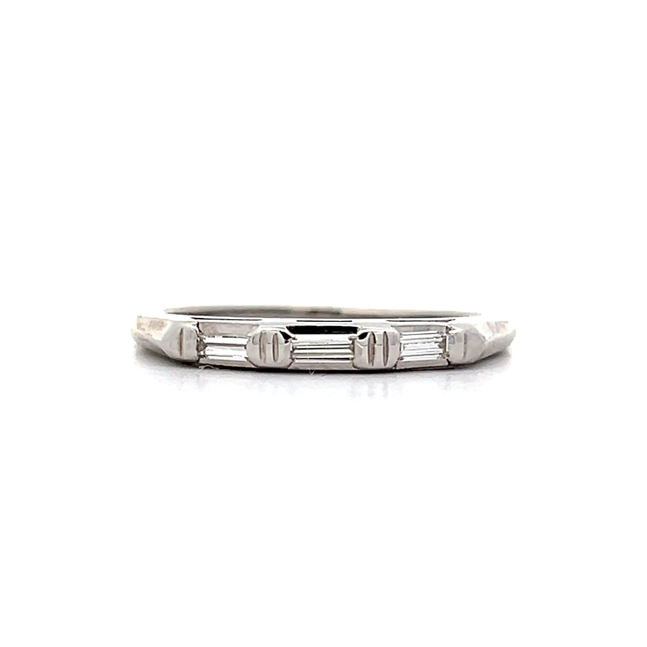 .21 Baguette Diamond Wedding Band in 14k White Gold