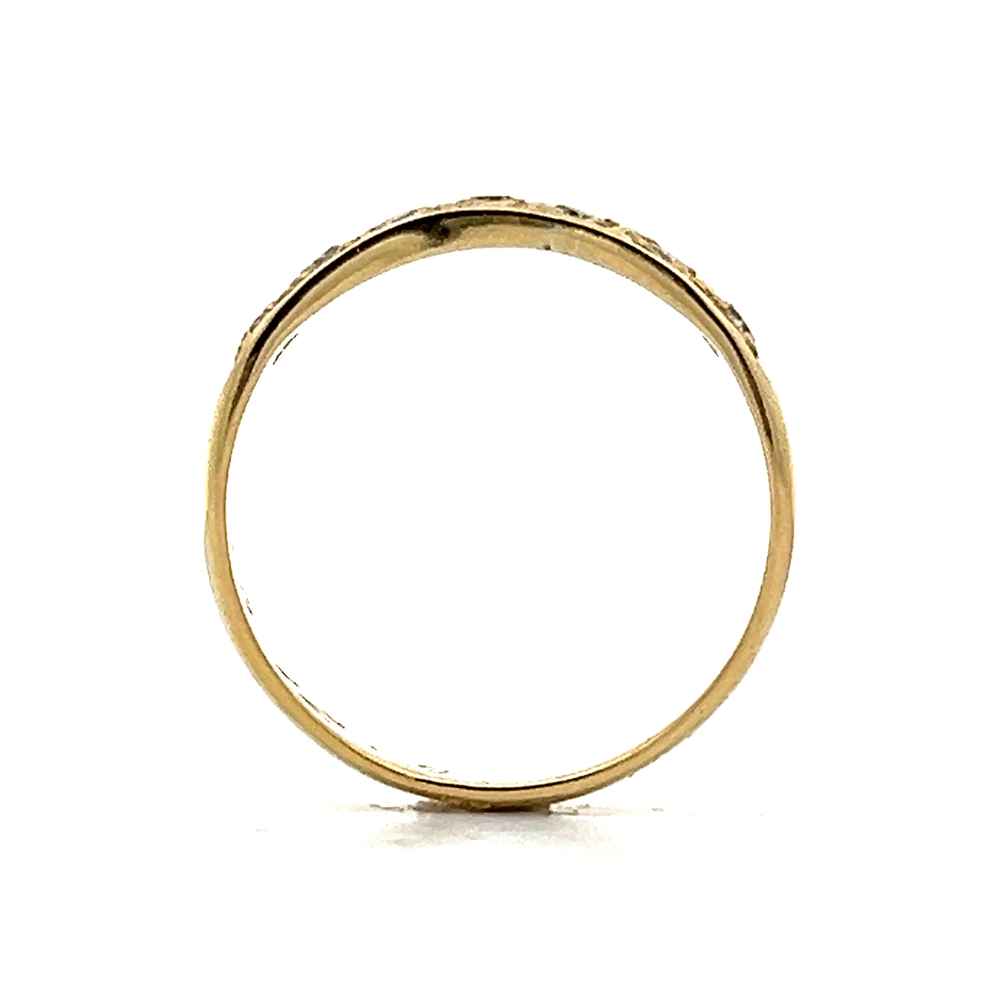 .21 Diamond Contoured Wedding Band in 14k Yellow Gold - Image 4