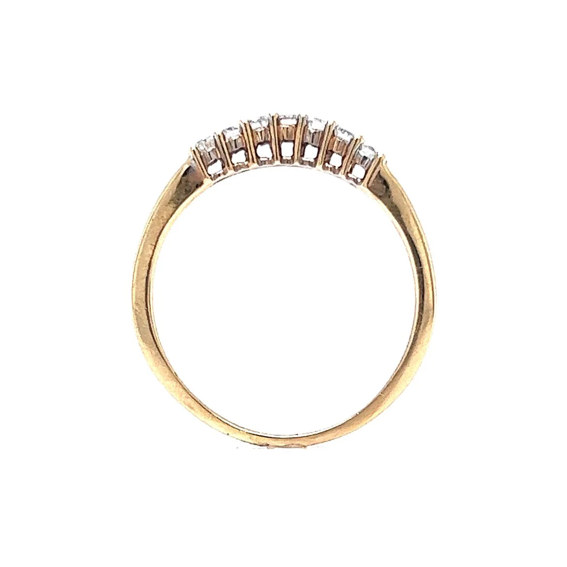 .21 Contoured Diamond Wedding Band in 14k Yellow Gold - Image 4