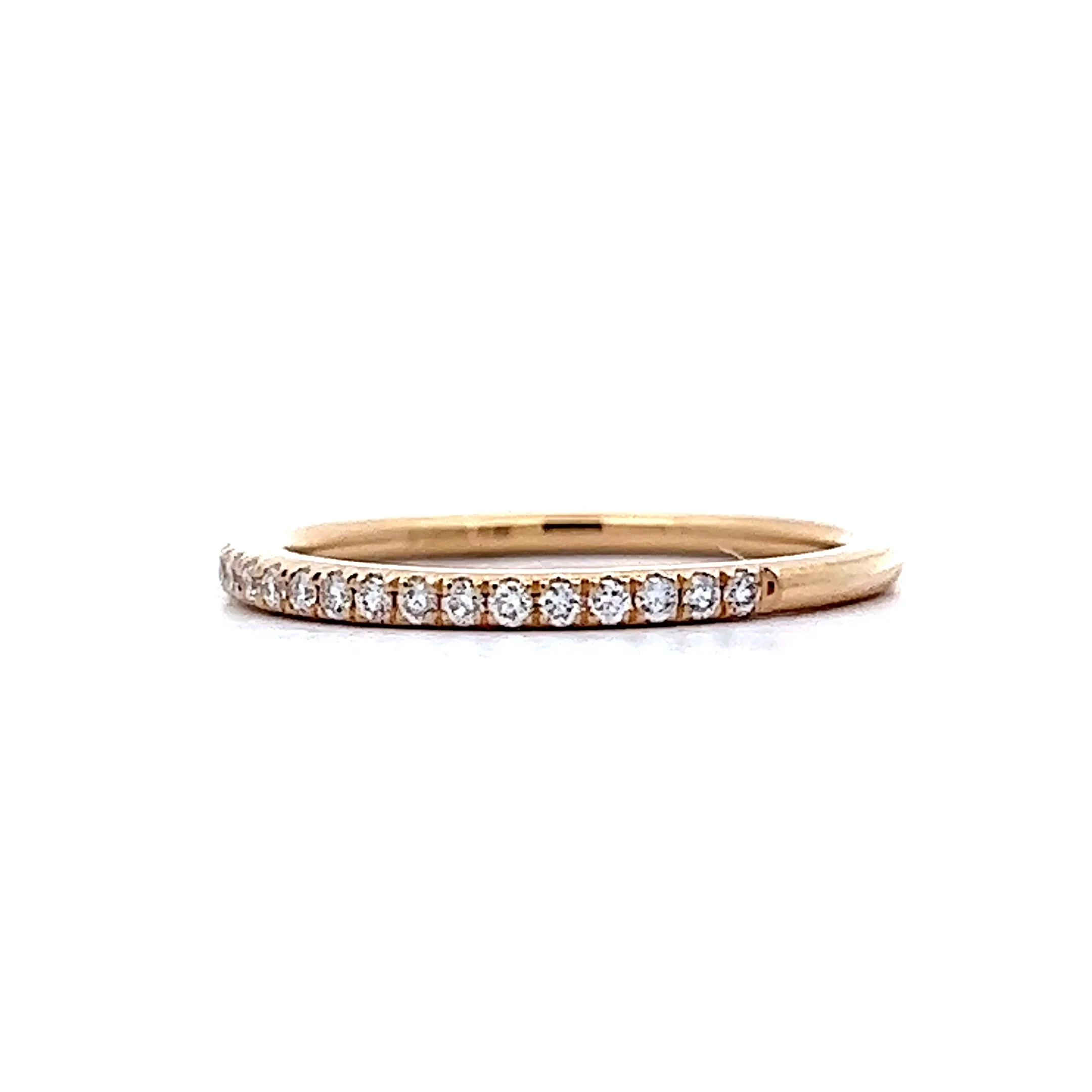 .21 Diamond Pave Wedding Band in 14k Yellow Gold - Image 2