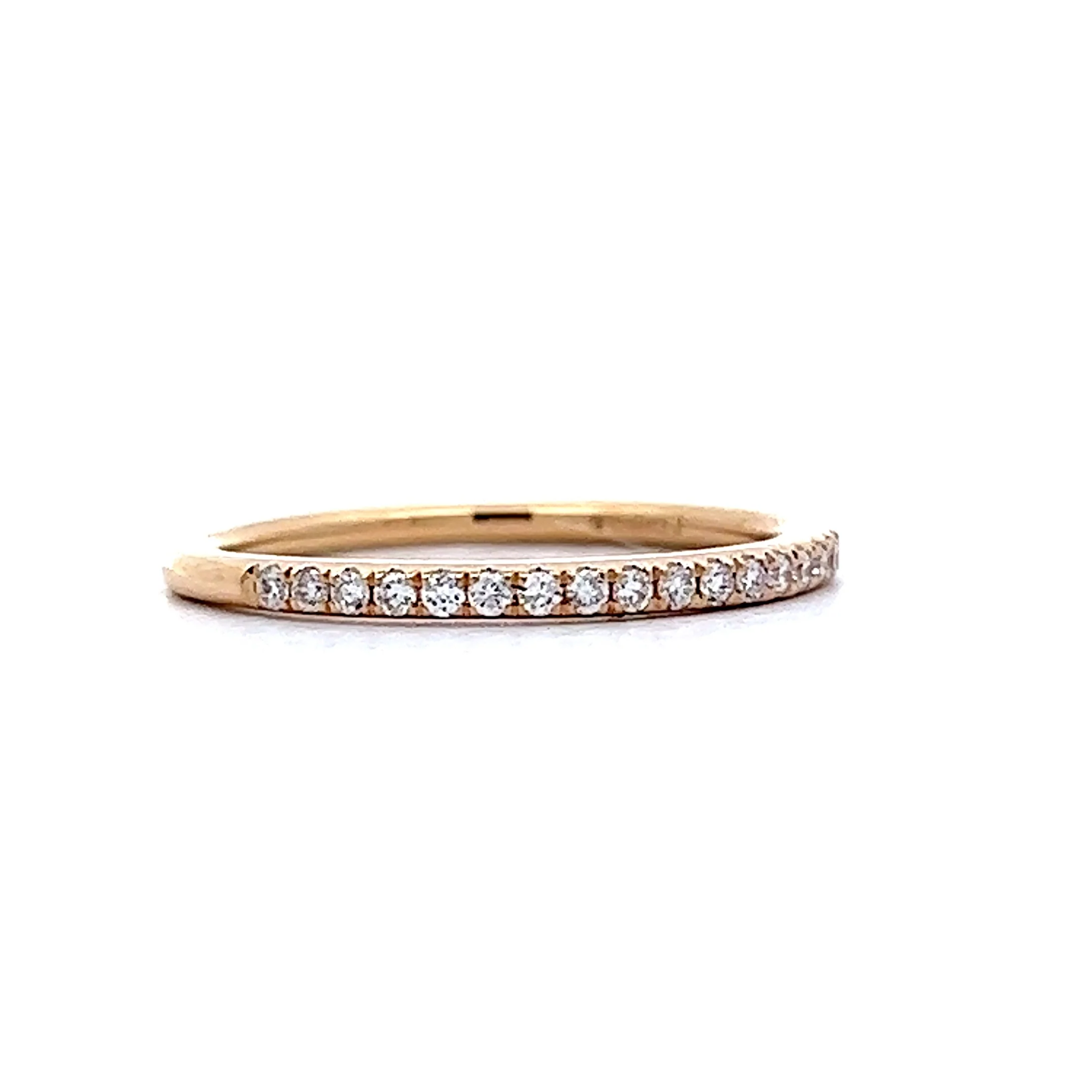 .21 Diamond Pave Wedding Band in 14k Yellow Gold - Image 3